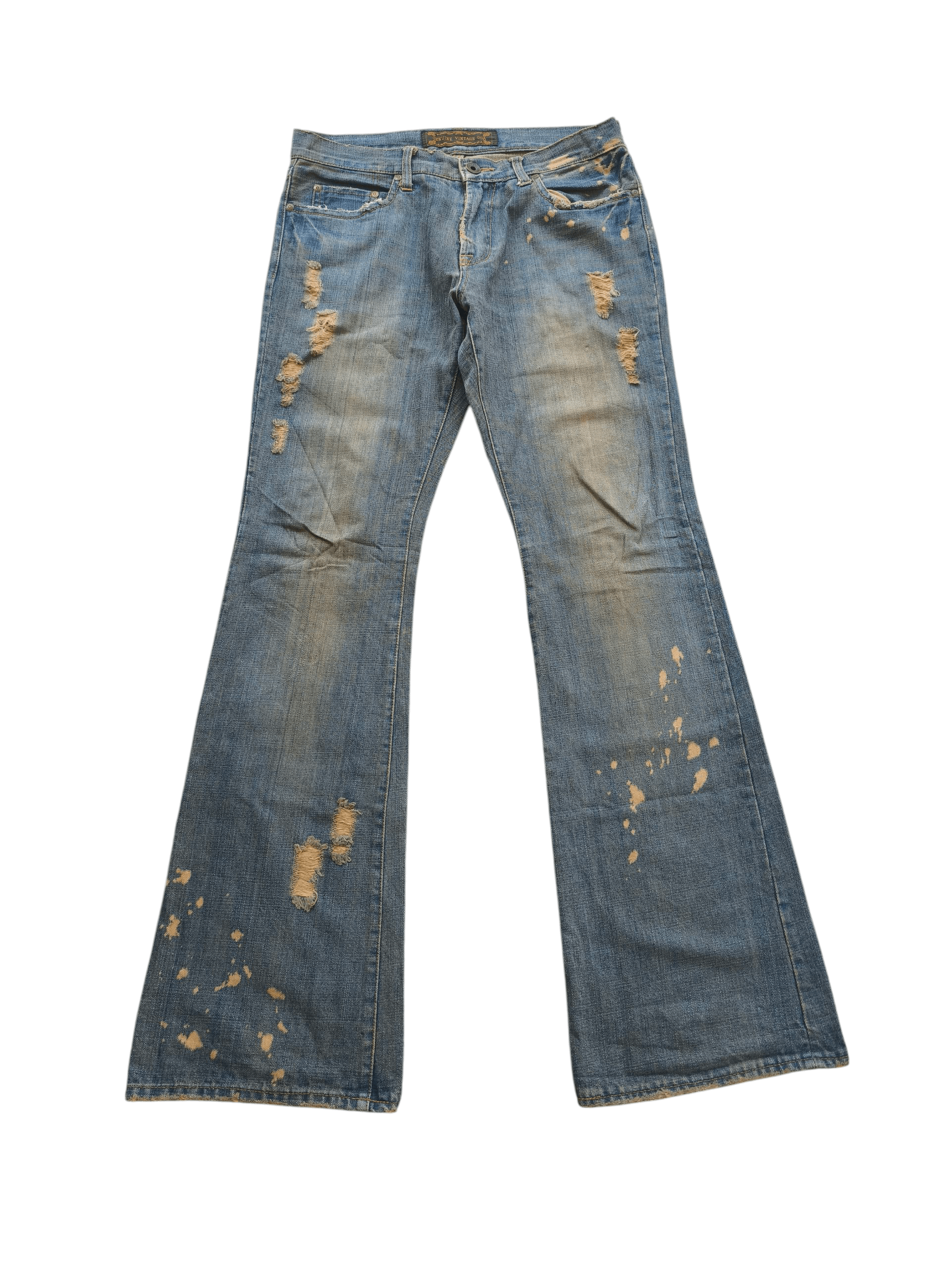 Goa Distressed mudwash flare denim