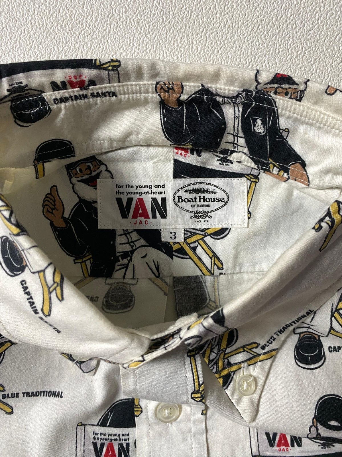 Japanese Brand VAN JACxBoat House shirt full print japan Size US M / EU 48-50 / 2 - 5 Thumbnail