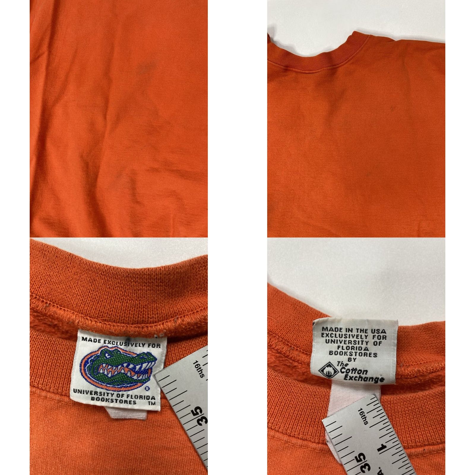 Vintage VINTAGE The Cotton Exchange University Of Florida Gators Sweatshirt Crewneck XL Orange Mens 90s Pullover Graphic Print All Seasons Heavyweight Size US XL / EU 56 / 4 - 8 Thumbnail