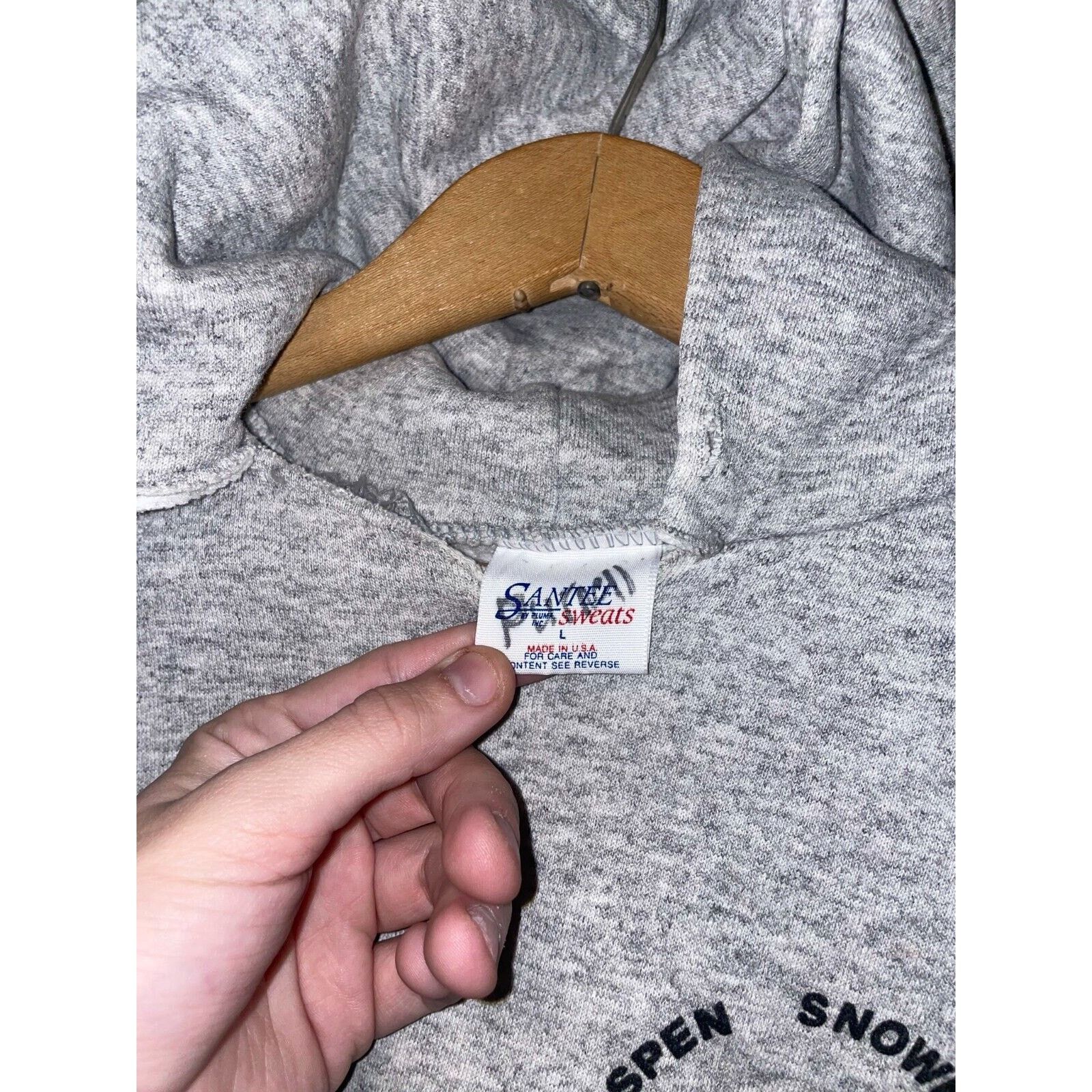 Vintage Vintage Womens Aspen Hoodie Snowmass Swim Team Swim 1980s Size L / US 10 / IT 46 - 6 Thumbnail