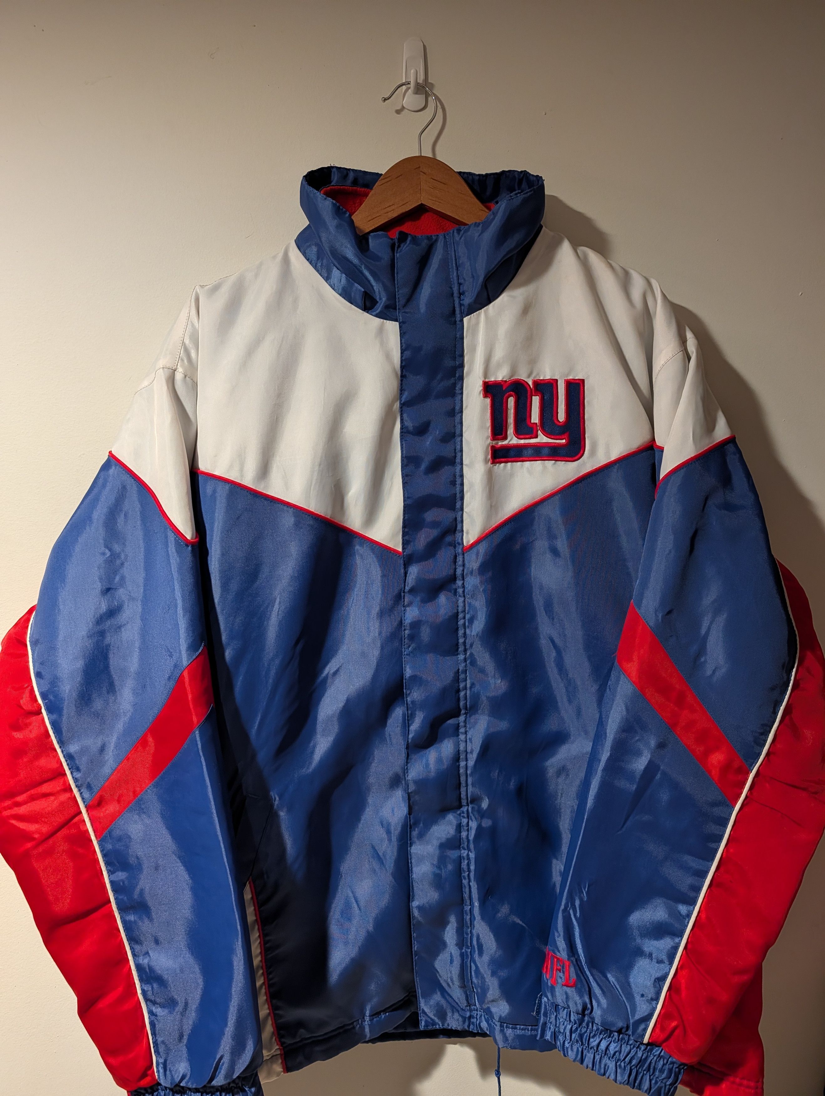 NFL Vtg New York Giants NFL Reversible Fleece Hooded Jacket Size US L / EU 52-54 / 3 - 8 Thumbnail