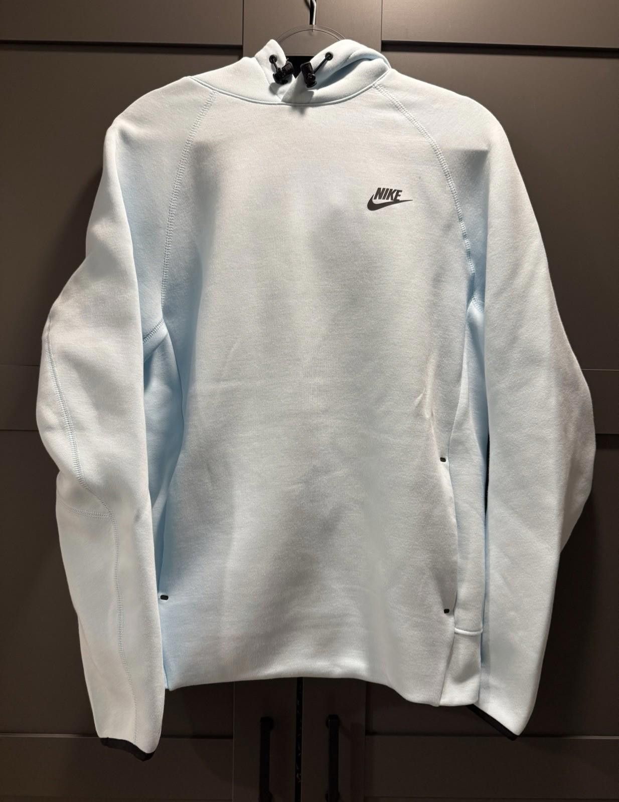 Nike Tech Fleece Hoodie Mens M Glacier Blue Pullover