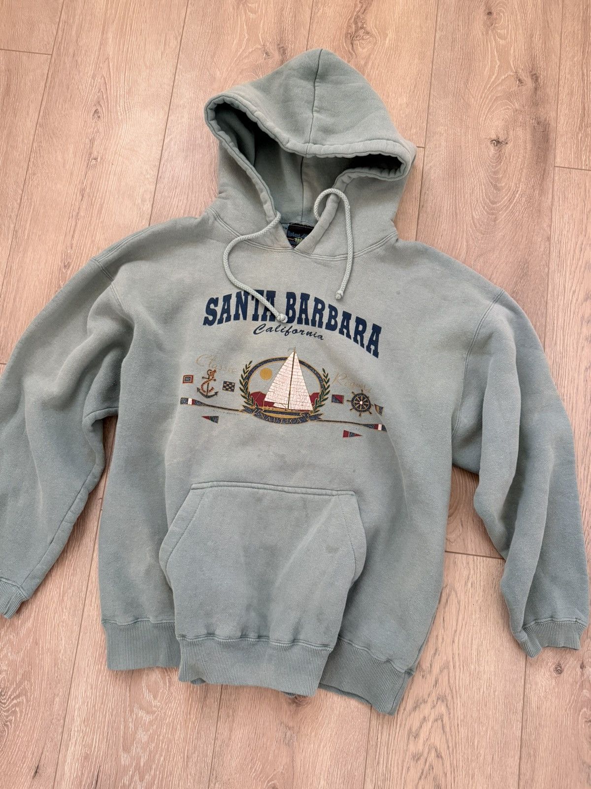 Vintage Vintage Santa Barbara Beach/surf style Hoodie Size US XL / EU 56 / 4 - 2 Thumbnail
