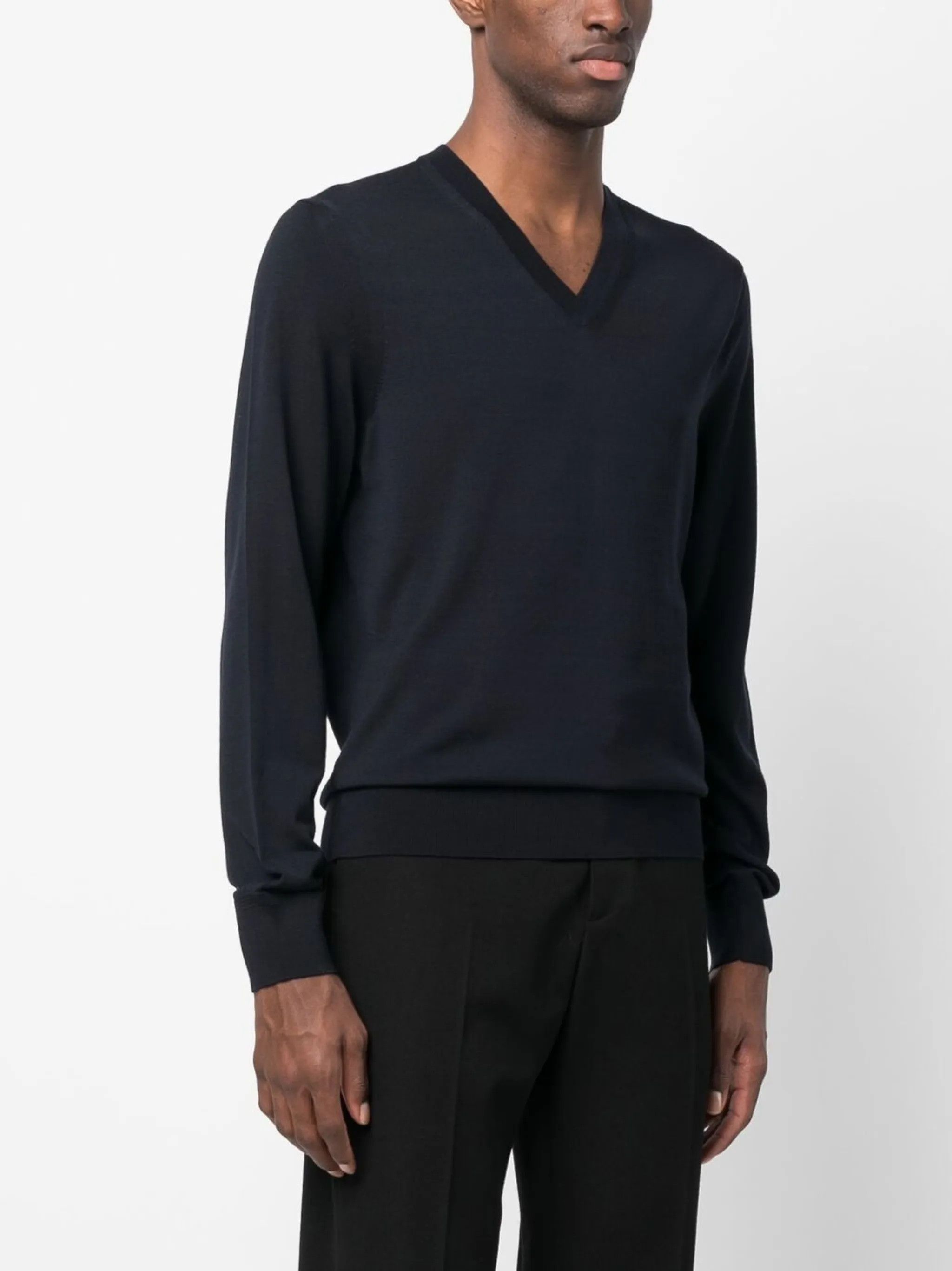 Tom Ford o1w1db10125 TFK100 Sweater in Navy Blue Size US L / EU 52-54 / 3 - 3 Thumbnail