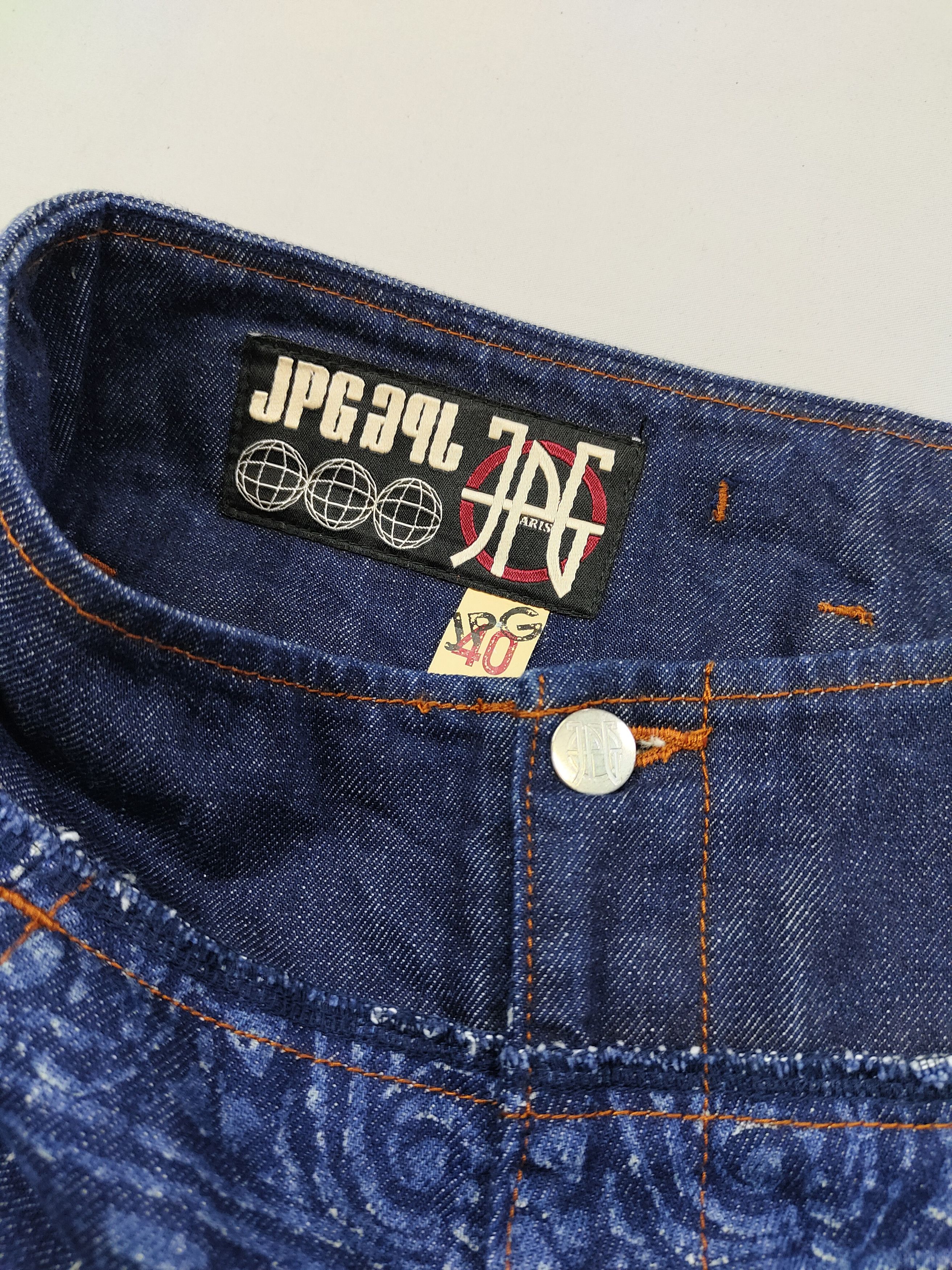 Jean Paul Gaultier 90s JPG- Archive Ethnic Baroque Graphic Structural Jeans Size 28" / US 6 / IT 42 - 9 Thumbnail