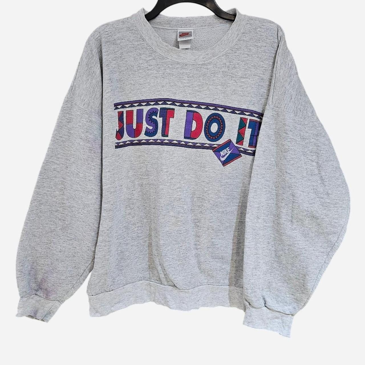 Nike 90s nike just do it spike lee gray sweatshirt RARE Size US XL / EU 56 / 4 - 1 Thumbnail