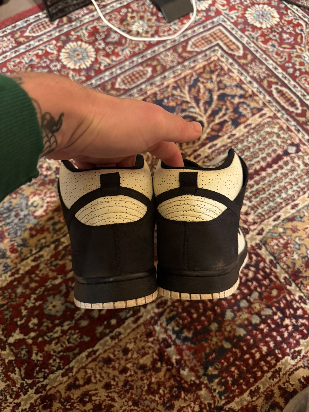 Nike Nike Dunk High Black White Size US 9 / EU 42 - 3 Thumbnail