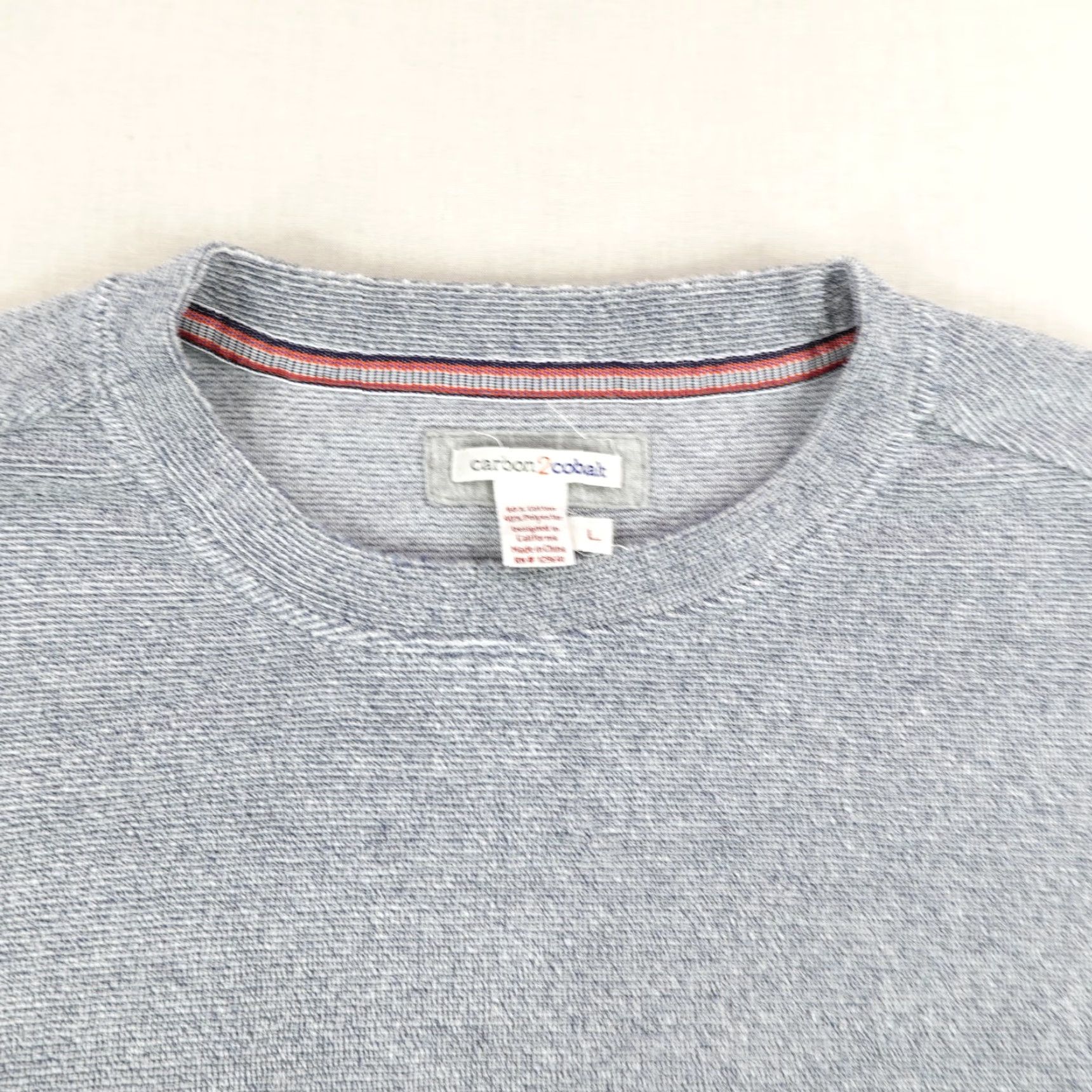 Carbon2Cobalt VINTAGE Carbon 2 Cobalt Sweater Mens Large Gray Towel Terry Cloth Pullover Crewneck Size US L / EU 52-54 / 3 - 2 Thumbnail
