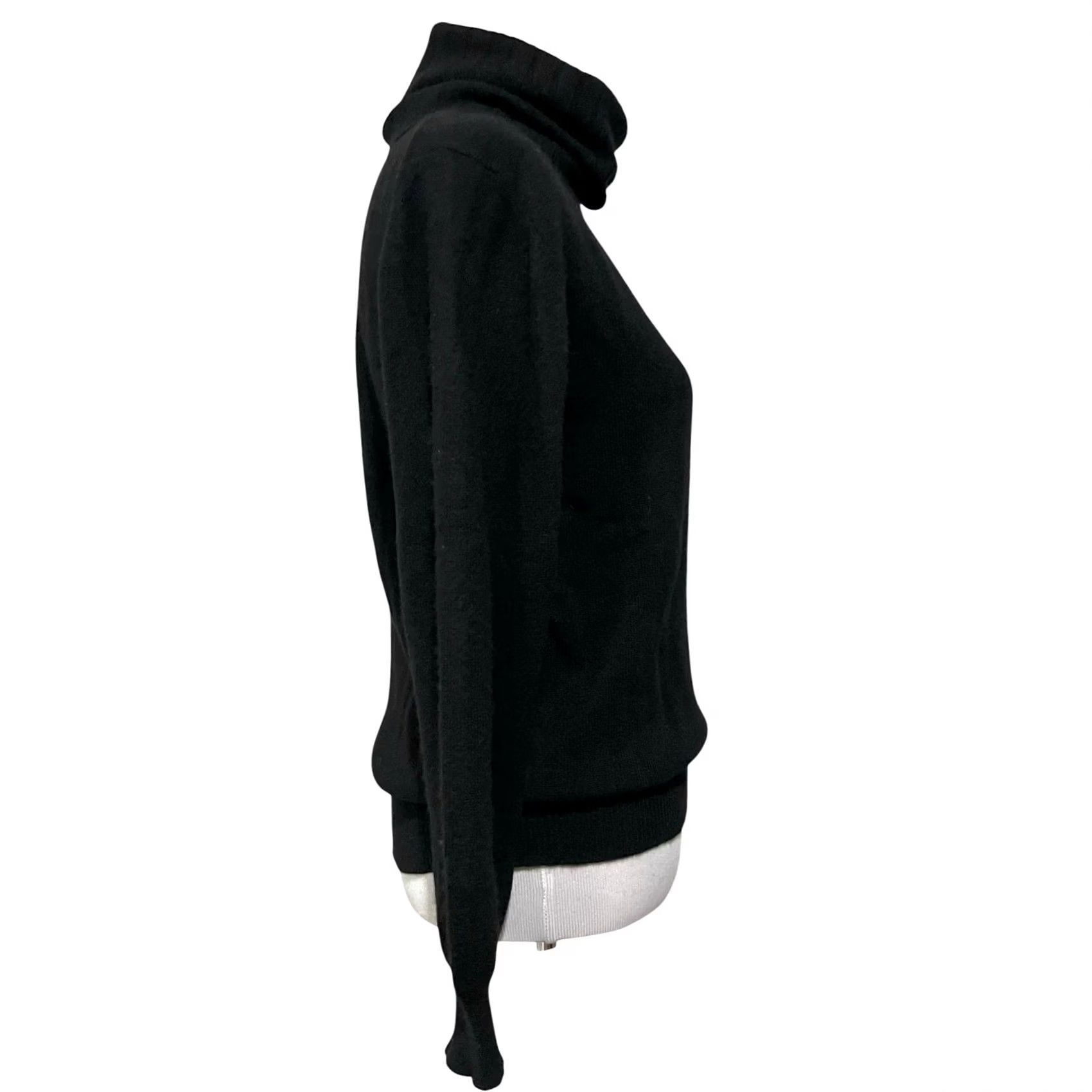 RHODE VINTAGE Courtney Rhodes Sweater Womens Turtleneck Cashmere Black Sz Small Size S / US 4 / IT 40 - 6 Thumbnail