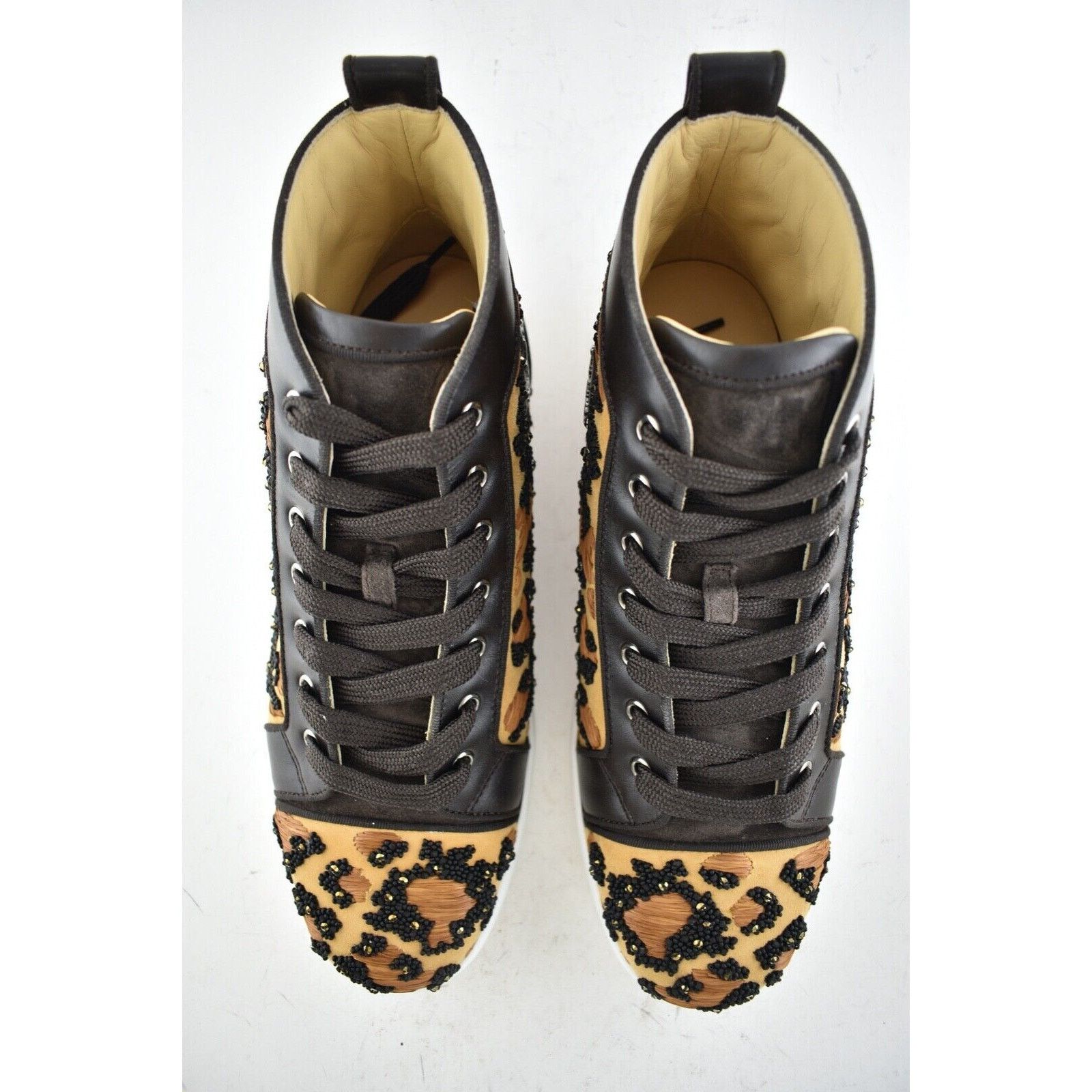 Christian Louboutin Christian Louboutin Brown Leopard Beaded High Sneaker 42 9 Size US 9 / EU 42 - 6 Thumbnail