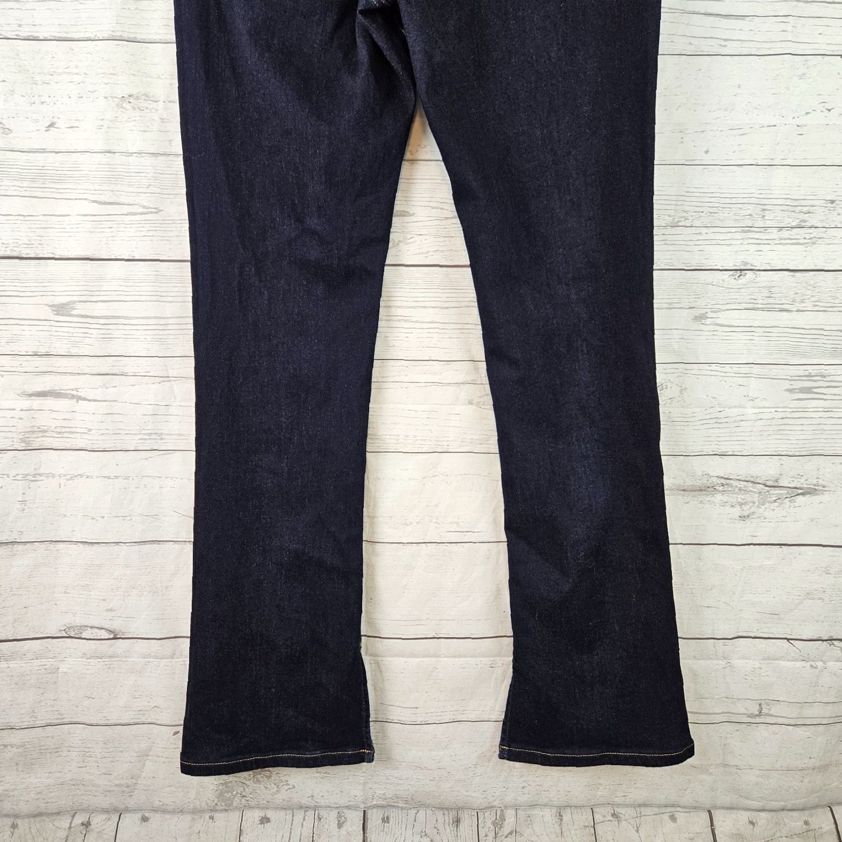Express Express Womens Skyscraper Bootcut Jeans Sz 6 Blue Dark Wash Mid Rise Jeans Women Boots? Size 28" / US 6 / IT 42 - 5 Thumbnail