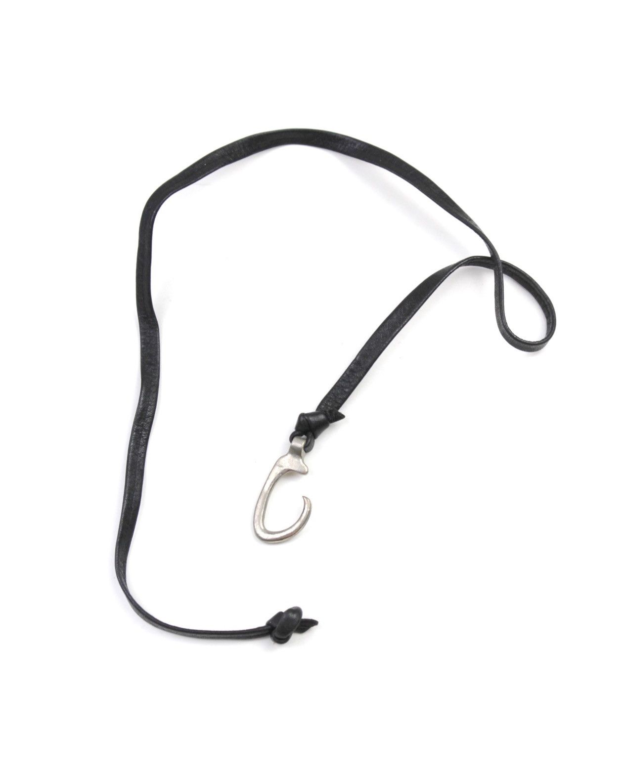 Hysteric Glamour 2000S JAPANESE MADE LEATHER STRAP SILVER HOOK NECKLACE Size ONE SIZE - 2 Thumbnail