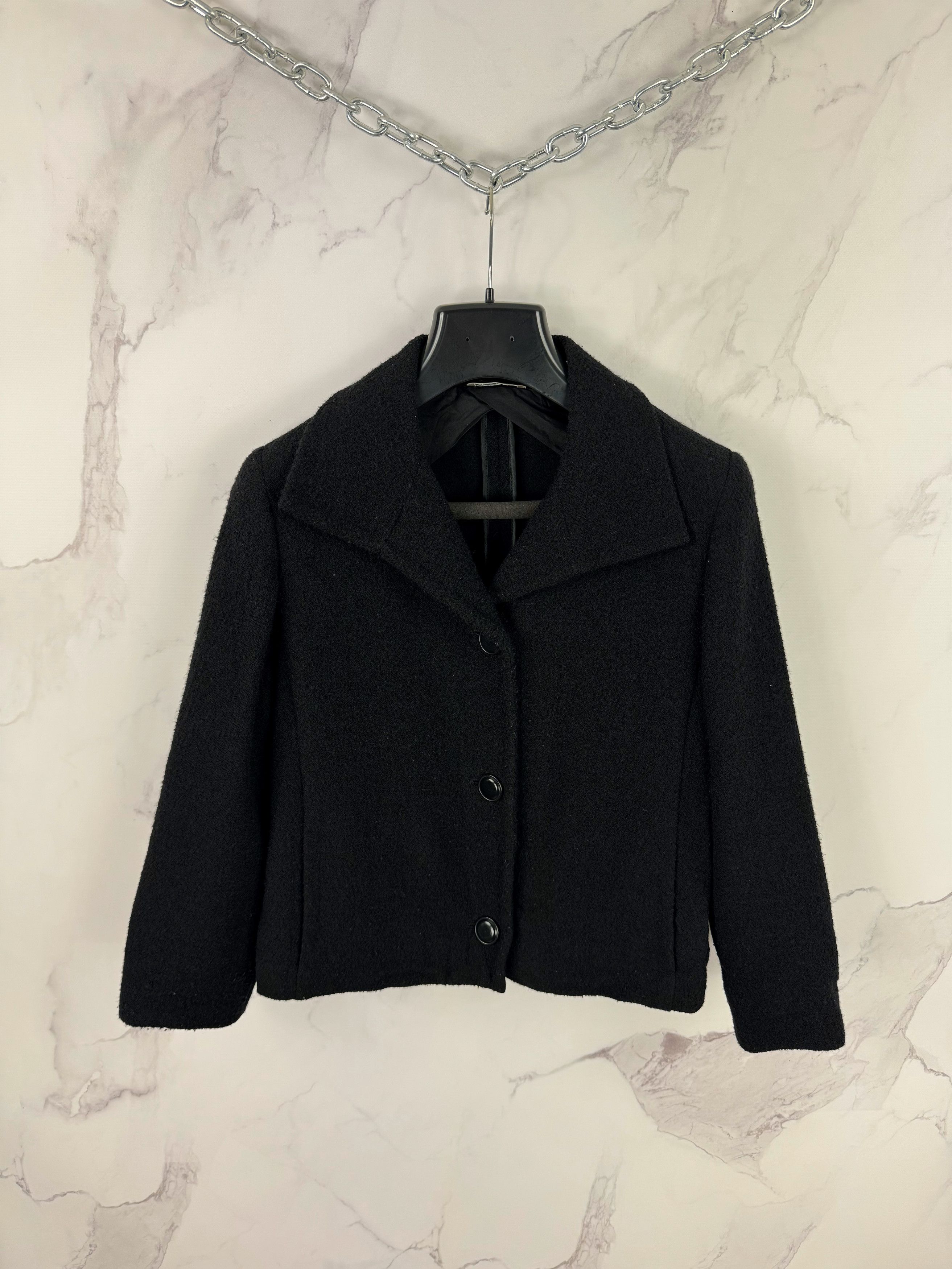Max Mara Wool Black Blazer Coat Size Us 8, Women's
