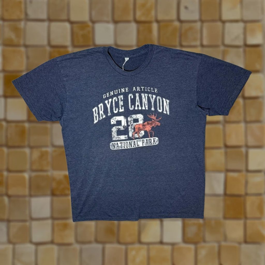 Vintage Alstyle Bryce Canyon National Park USA Tourist Graphic Blue T-Shirt XL Mens Short Sleeve Cotton Size US XL / EU 56 / 4 - 1 Thumbnail