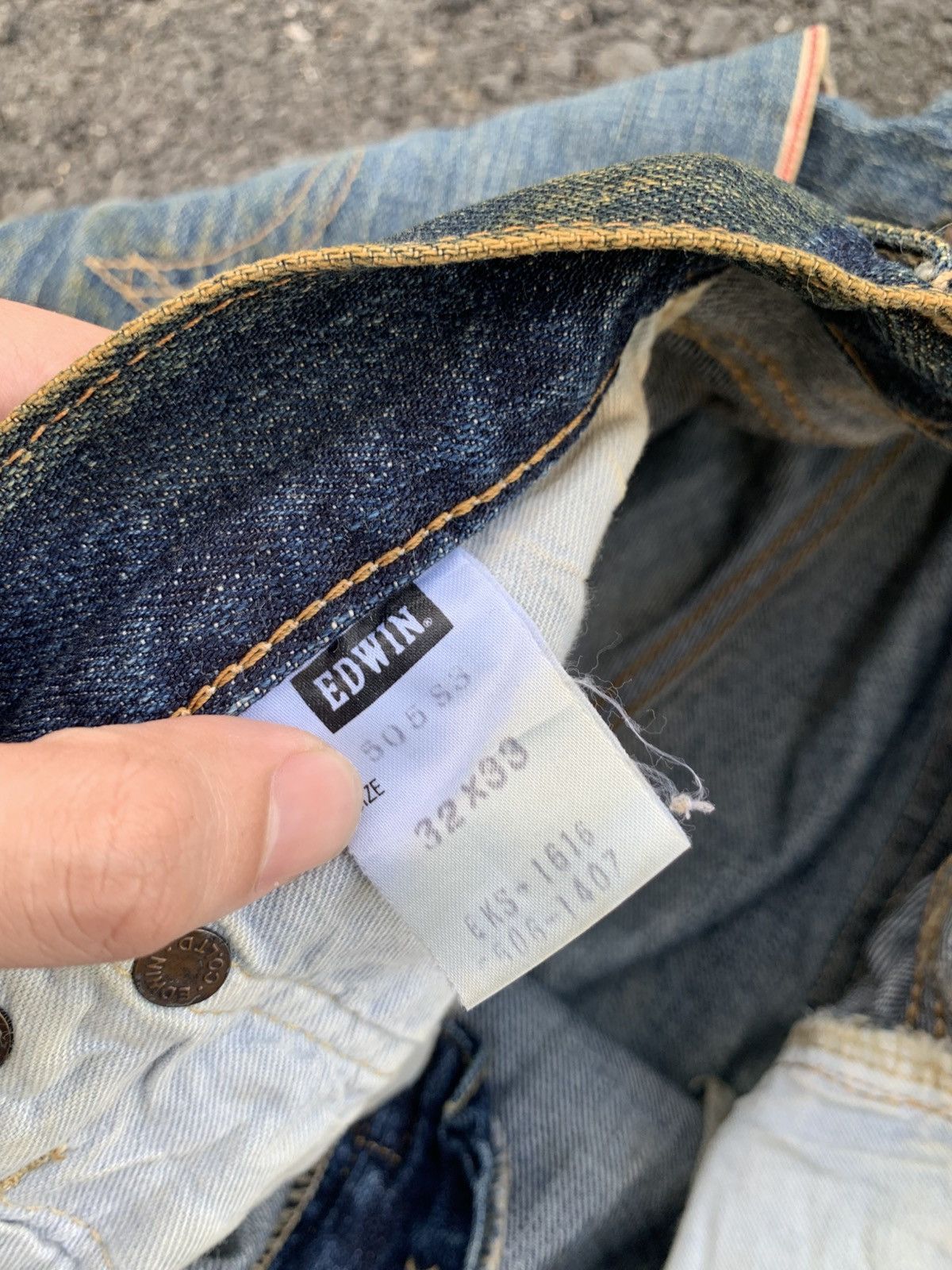 Edwin VINTAGE EDWIN SELVEDGE 505s JAPANESE DISTRESSED DENIM Size US 32 / EU 48 - 21 Thumbnail
