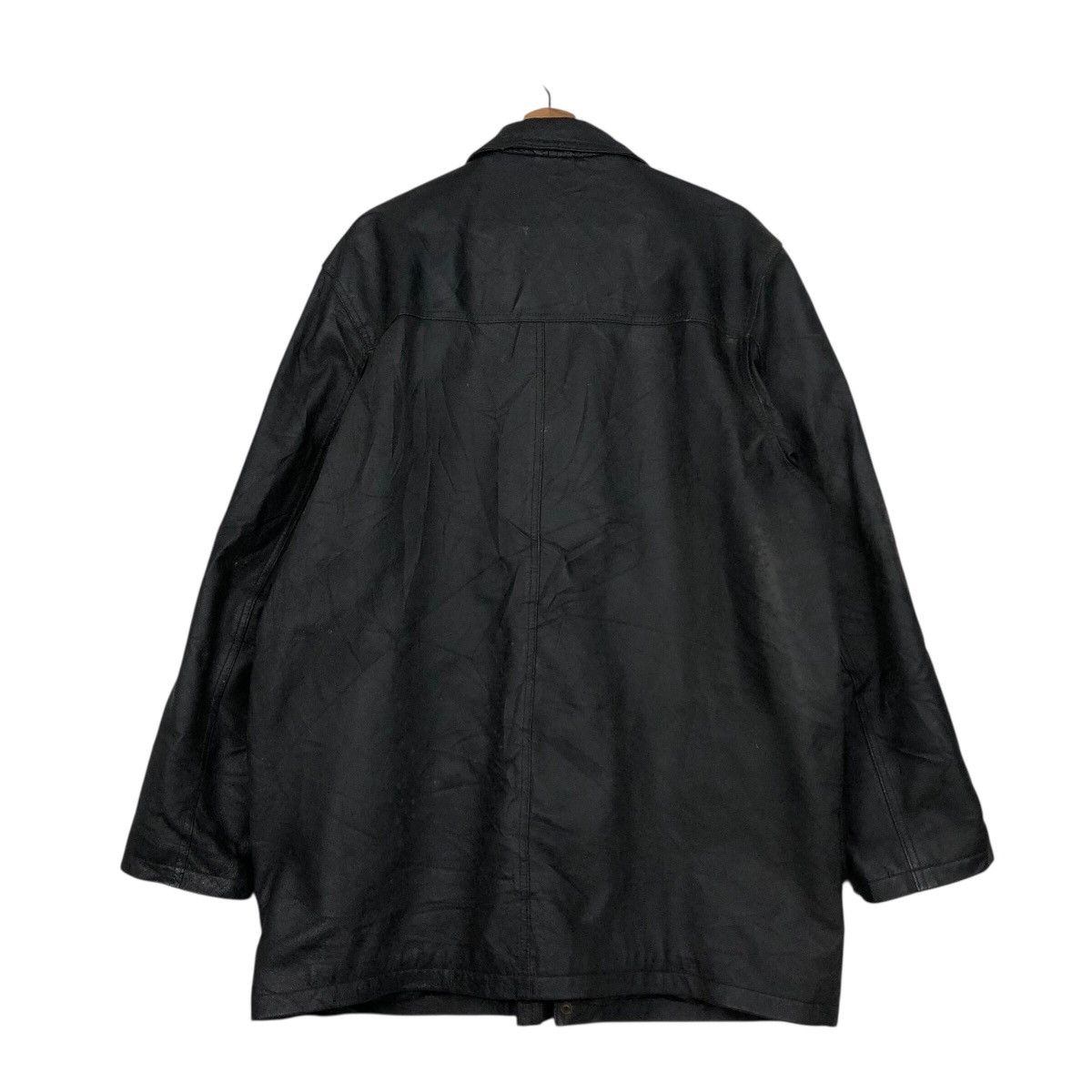Japanese Brand 📌Rich Black Vintage Leather Jacket Vivreclub Issey Miyake Size US L / EU 52-54 / 3 - 9 Thumbnail