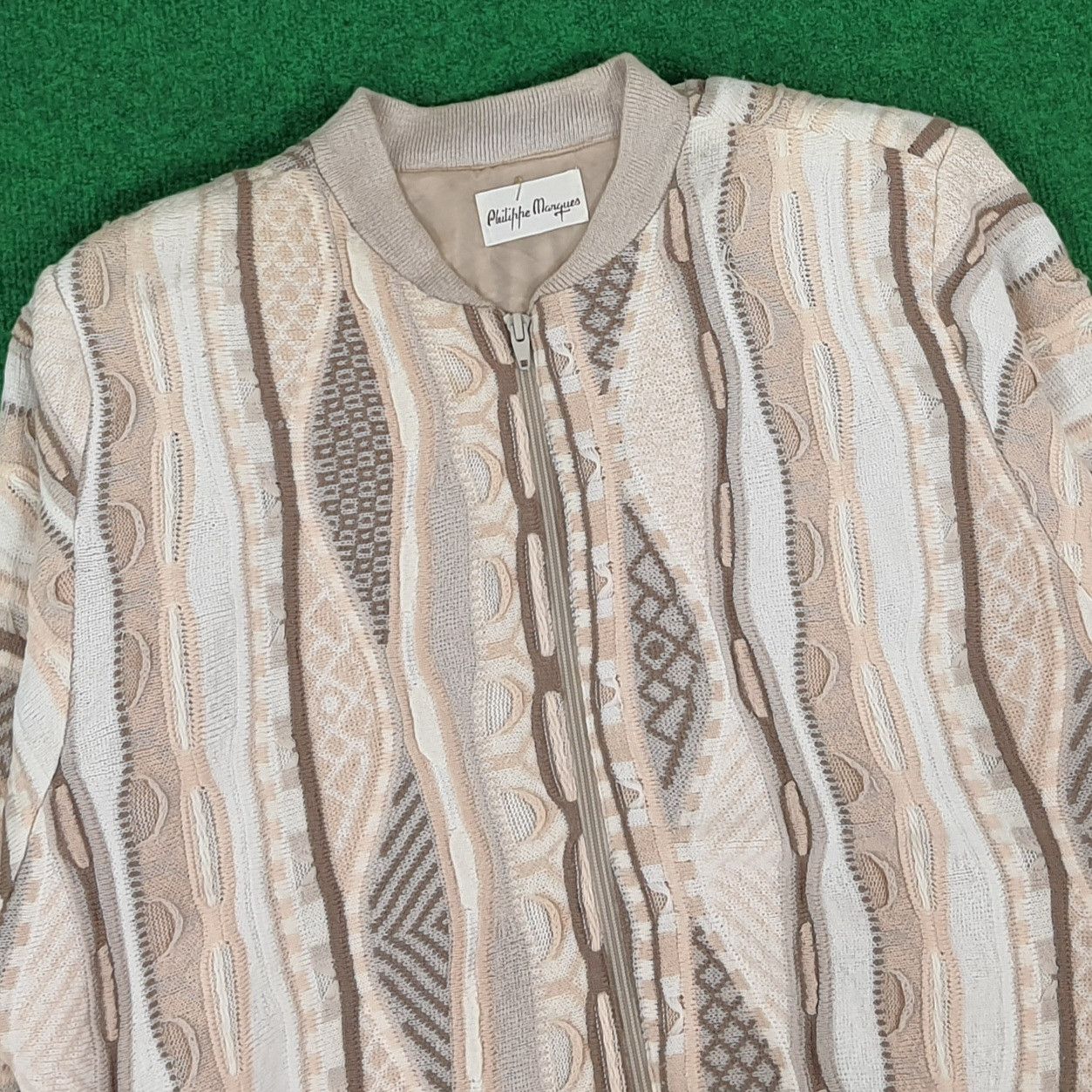 Designer × Vintage Vintage Philippe Marques Zipper Sweatshirt Size US L / EU 52-54 / 3 - 2 Thumbnail