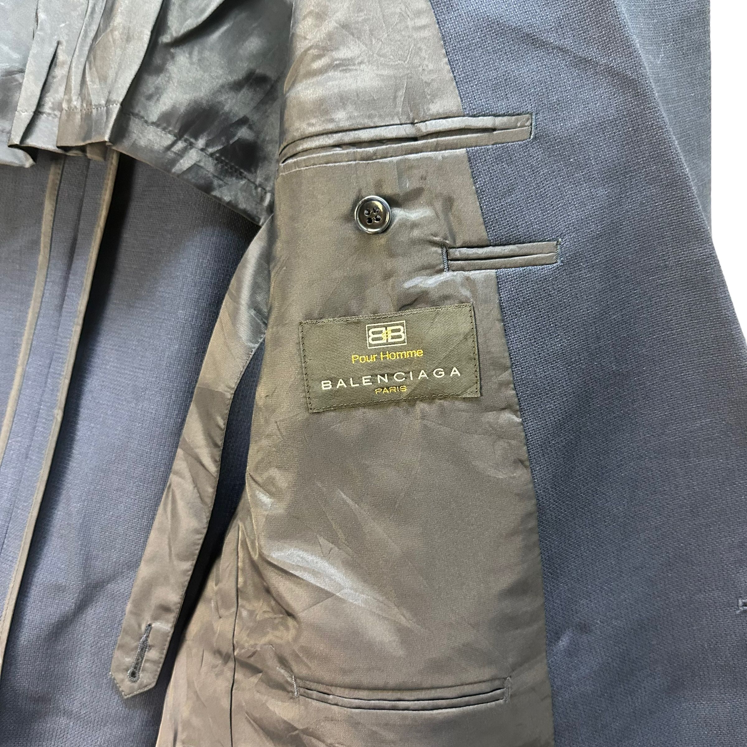 Balenciaga BALENCIAGA POUR HOMME DOUBLE BREASTED BLAZERS #8304-002 Size 46R - 9 Thumbnail