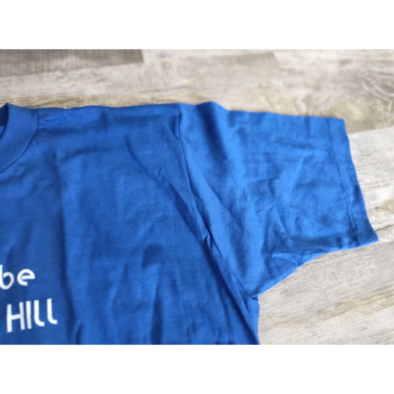 Jerzees VINTAGE 1980s JERZEES Graphic T-Shirt Size XL Unisex Blue Over The Hill Funny Tee Made in USA Size US L / EU 52-54 / 3 - 5 Thumbnail