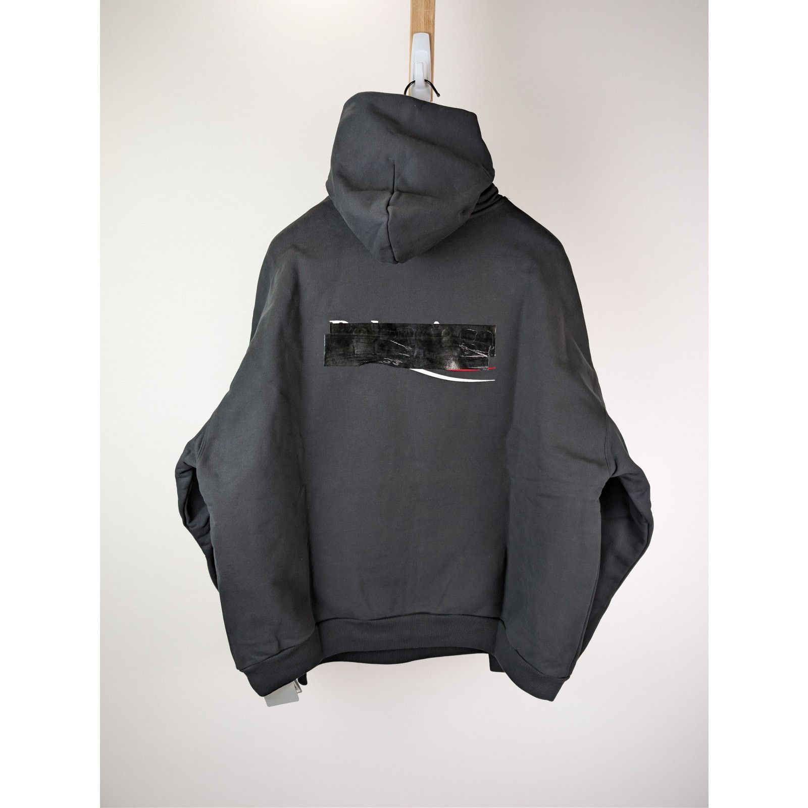 Balenciaga o1rshd1 Gaffer Molleton Archetype Large Fit Hoodie in Black Size US XXL / EU 58 / 5 - 1 Thumbnail