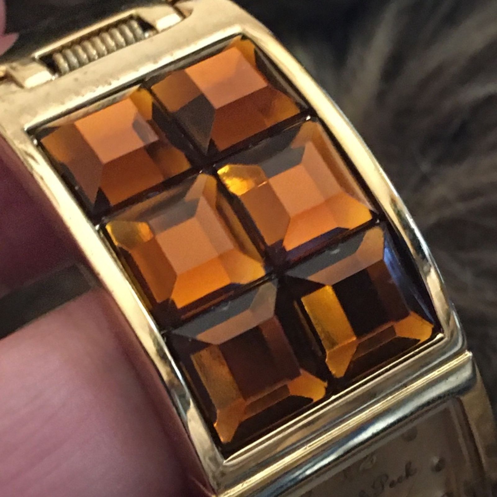Jewelry Peck & Peck brown topaz stone cuff watch Size ONE SIZE - 9 Thumbnail