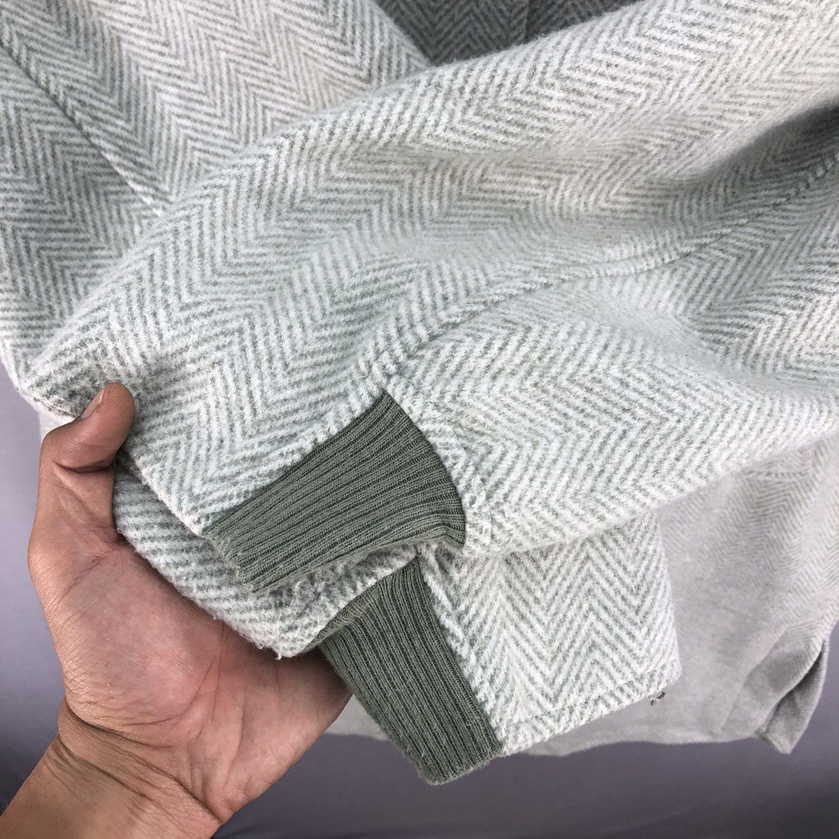Japanese Brand Y2K Coen Herringbone Long Wool Jacket Size US M / EU 48-50 / 2 - 8 Thumbnail