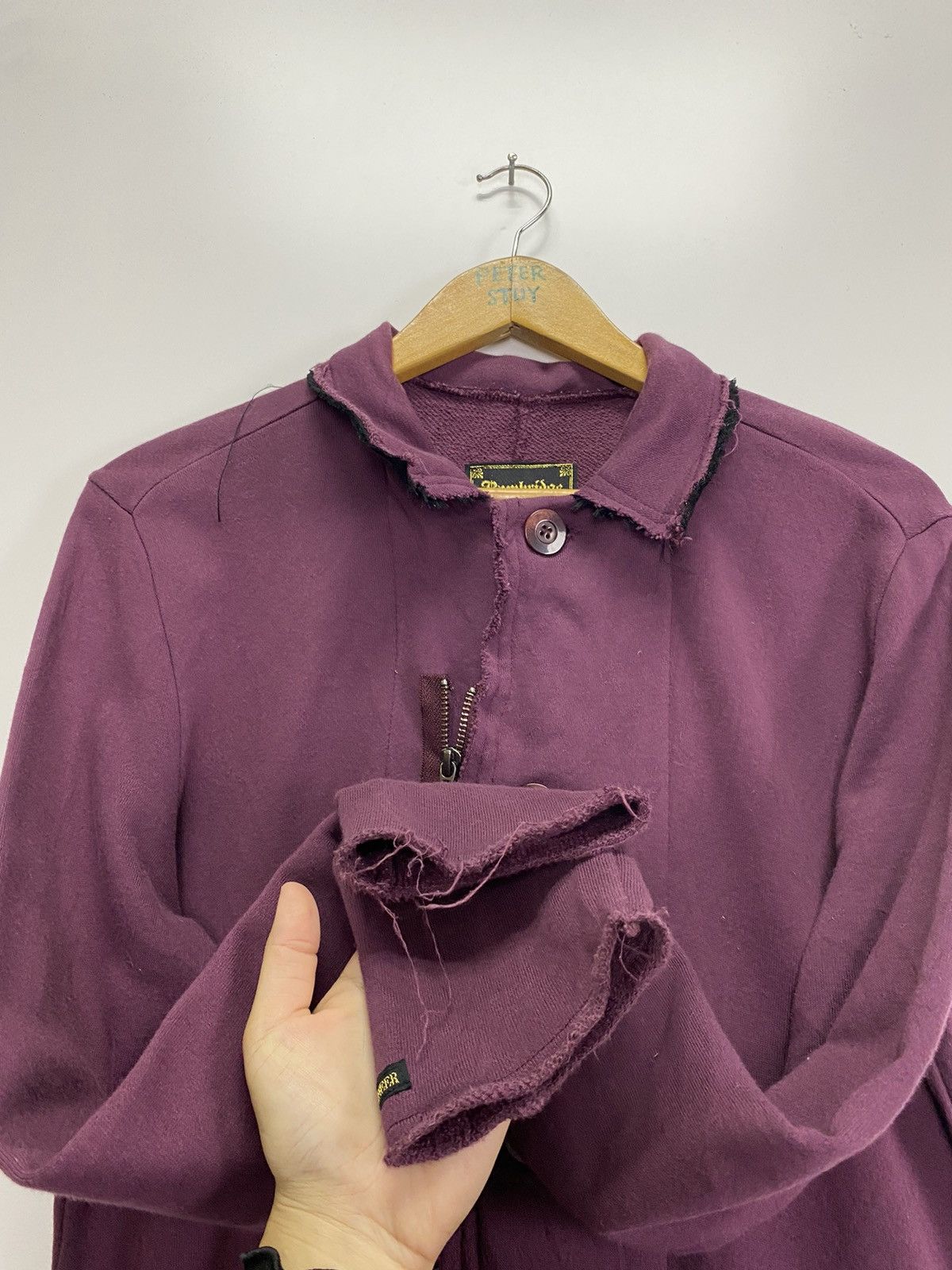 Japanese Brand × Vintage Bambridge distress sweat jacket Size M / US 6-8 / IT 42-44 - 11 Thumbnail