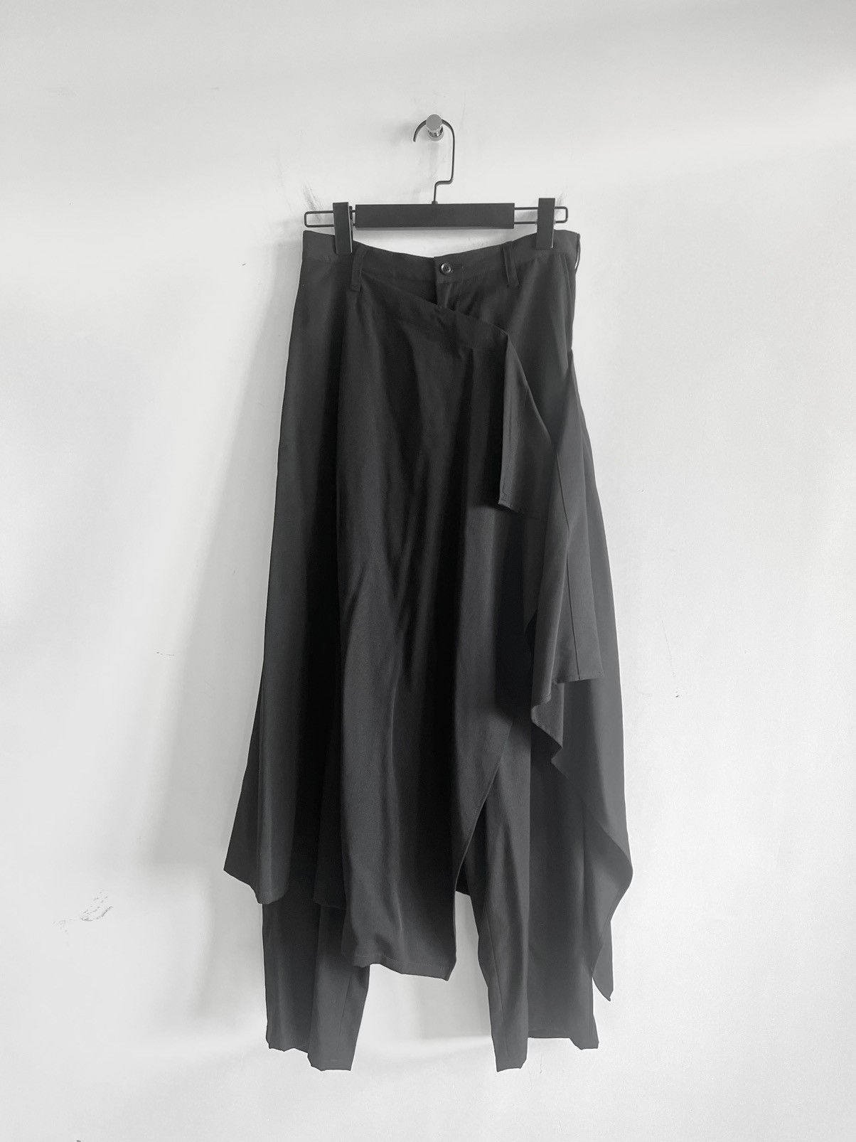 Yohji Yamamoto Yohji Yamamoto - W/Gabardine Layer Wrap Pants Size US 32 / EU 48 - 1 Thumbnail