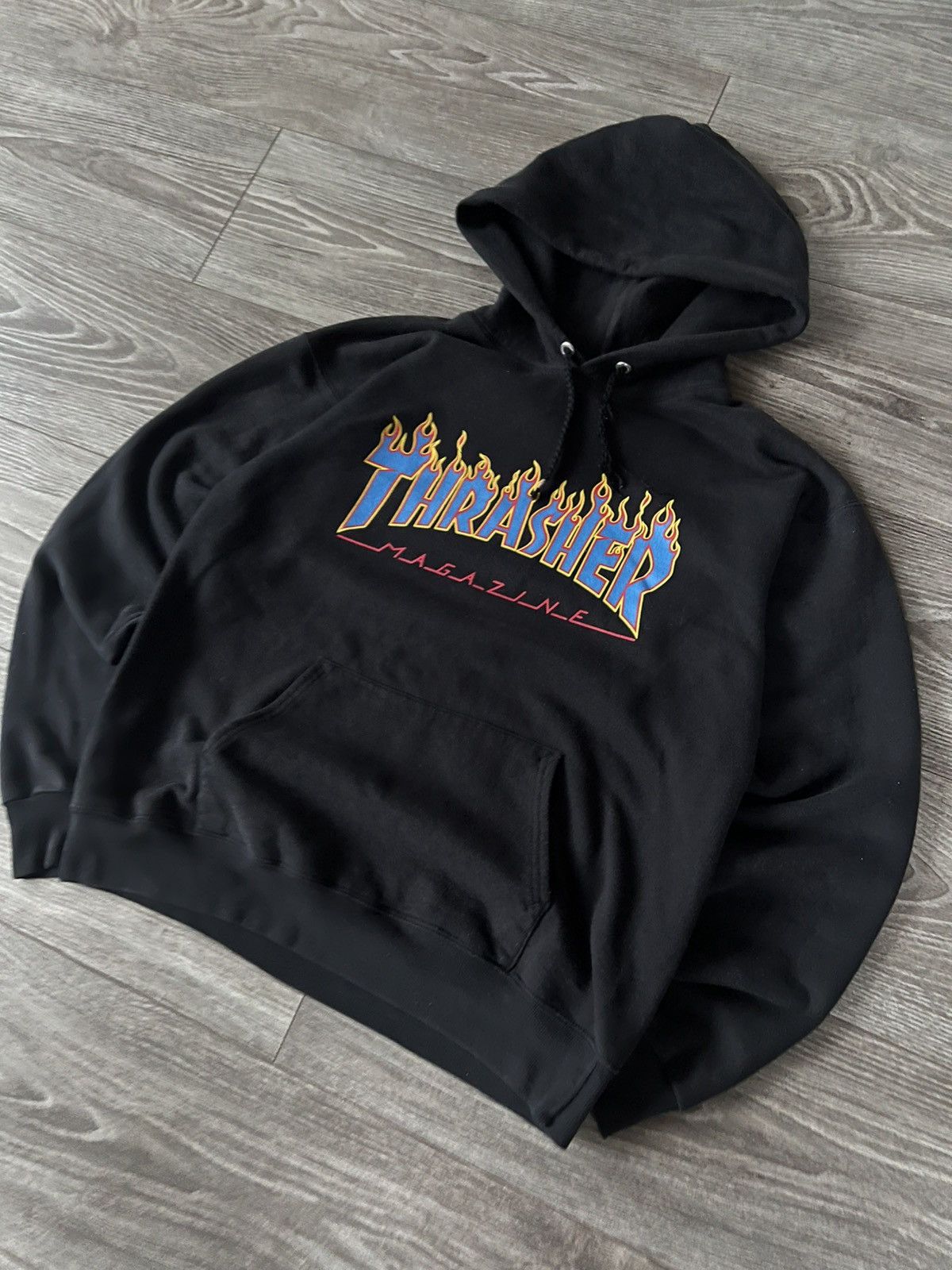 Hanes × Thrasher × Vintage ‼️Archival Trasher x Hanes Cotton Big Logo Skate Style Hoodie Size US S / EU 44-46 / 1 - 8 Thumbnail
