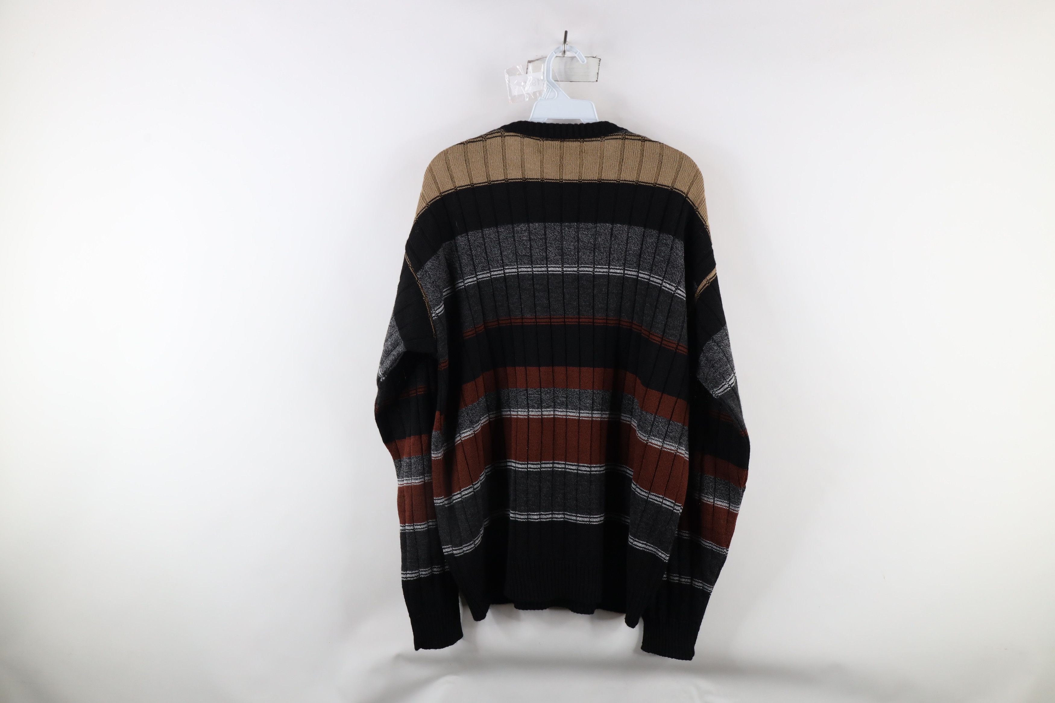 Vintage Deadstock Vintage 90s Streetwear Block Ribbed Knit Sweater Size US L / EU 52-54 / 3 - 8 Thumbnail