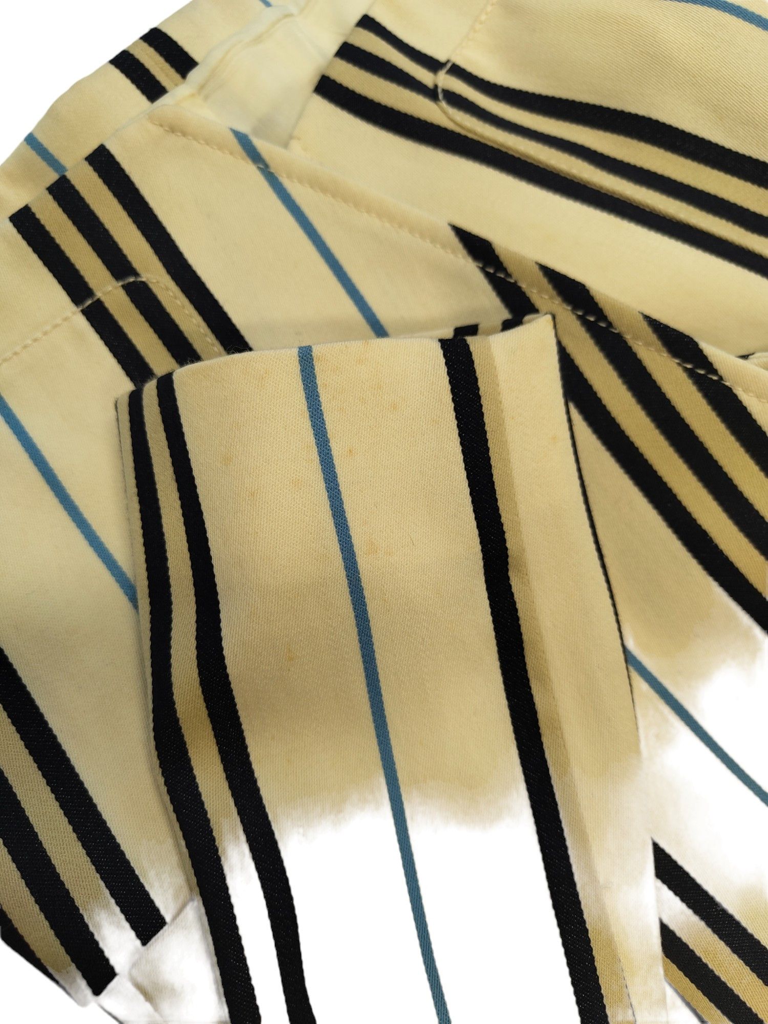 Burberry Beige Wool Thin Blazer With Blue And Black/Khaki Stripes Size S / US 4 / IT 40 - 8 Thumbnail