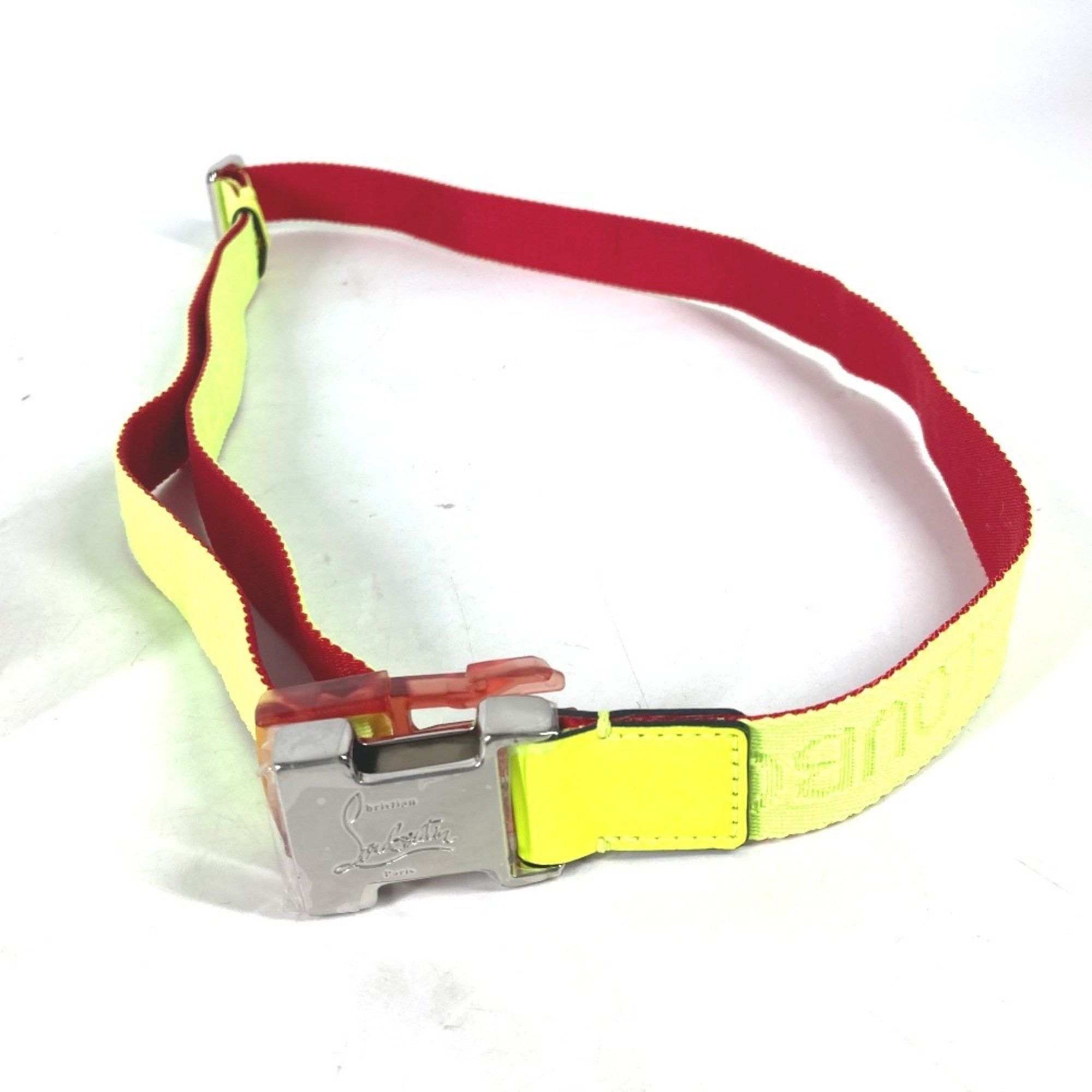 Christian Louboutin Christian Louboutin Buckle Belt Canvas Men's Women's Yellow Size ONE SIZE - 1 Thumbnail