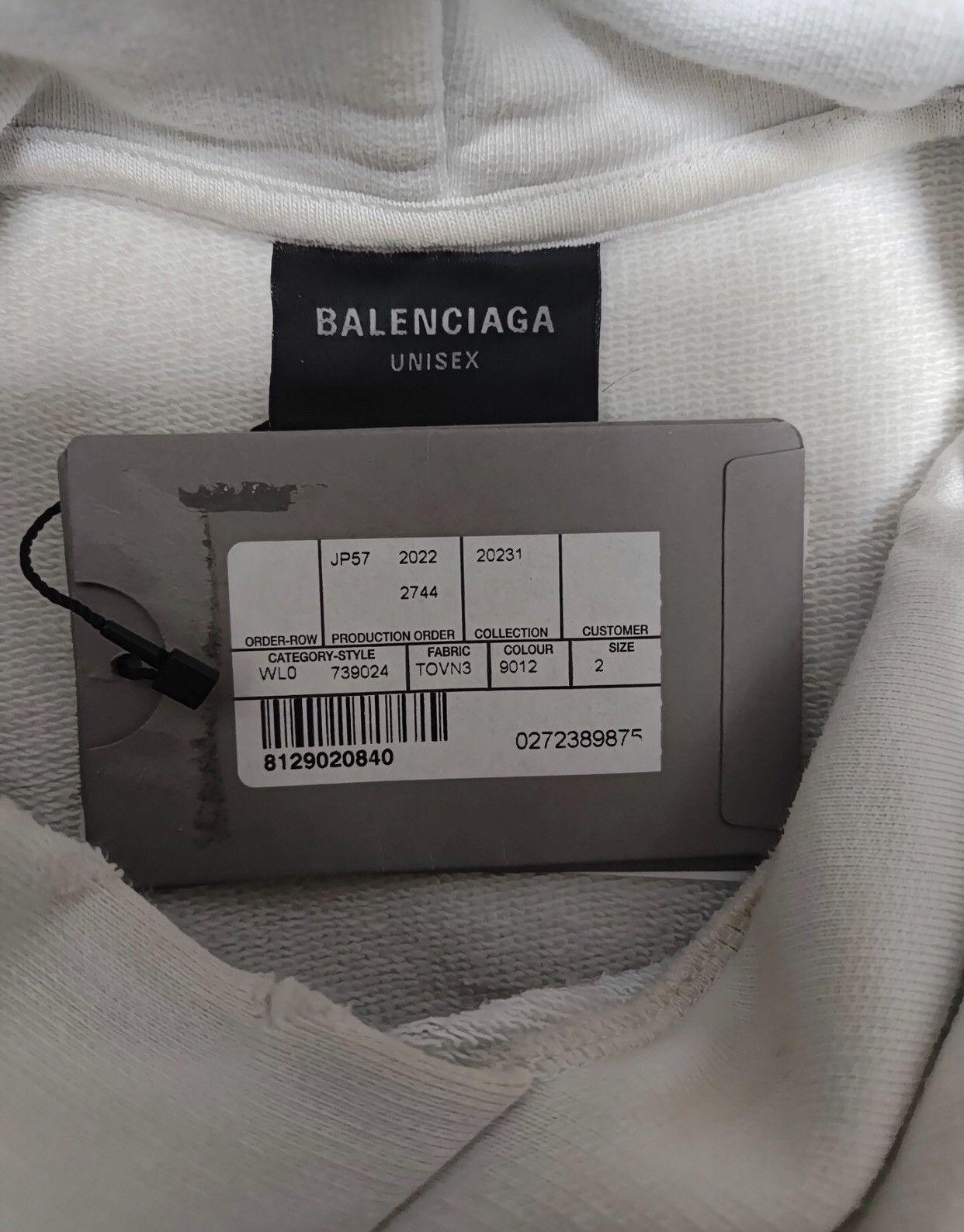 Balenciaga Balenciaga 23ss Mud Stained Manchester Old Velcro Hoodie Size US M / EU 48-50 / 2 - 4 Thumbnail
