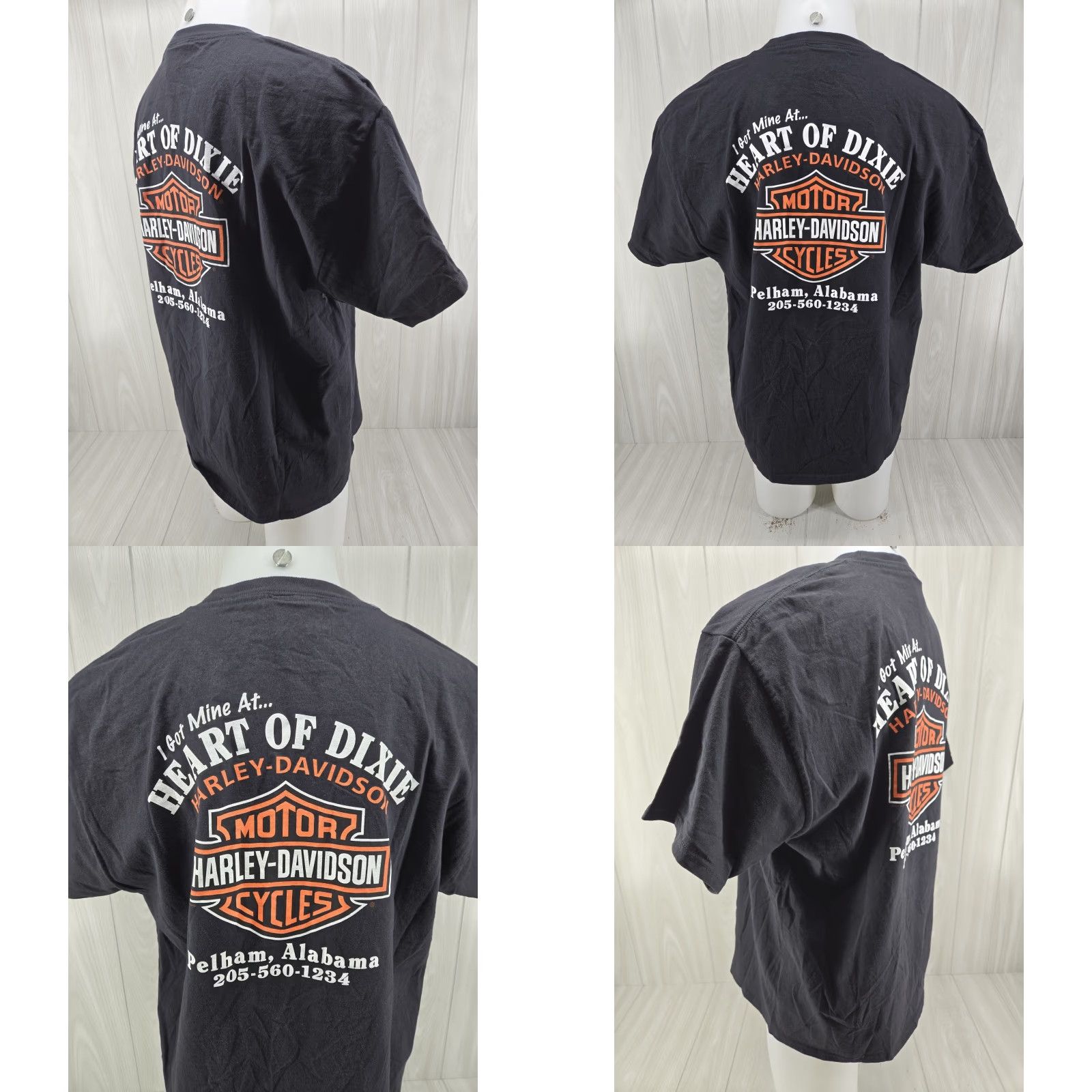 Harley Davidson Harley-Davidson Motorcycles Life Begins Pelham Alabama Black Shirt XL Men Short Sleeve Crew Neck Graphic Print T-Shirt Size US XL / EU 56 / 4 - 8 Thumbnail