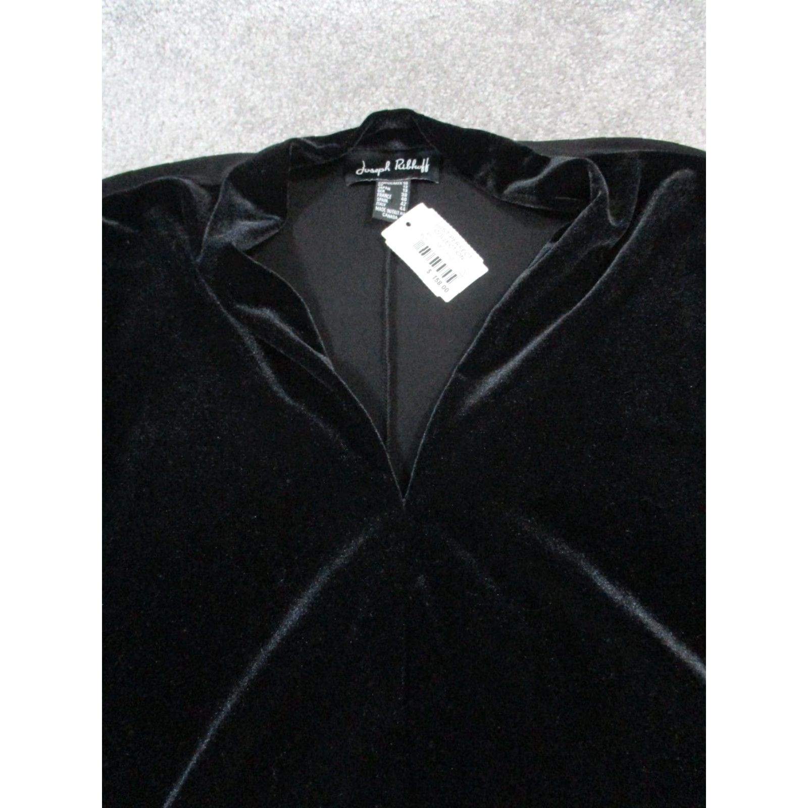 Joseph Joseph Rikkot Shirt Womens 10 Black Silk Velvet Tunic New V-Neck Pullover Blouse Long Sleeve Womens 10 Black Silk Velvet Tunic Joseph Rikkot Shirt Size L / US 10 / IT 46 - 2 Thumbnail