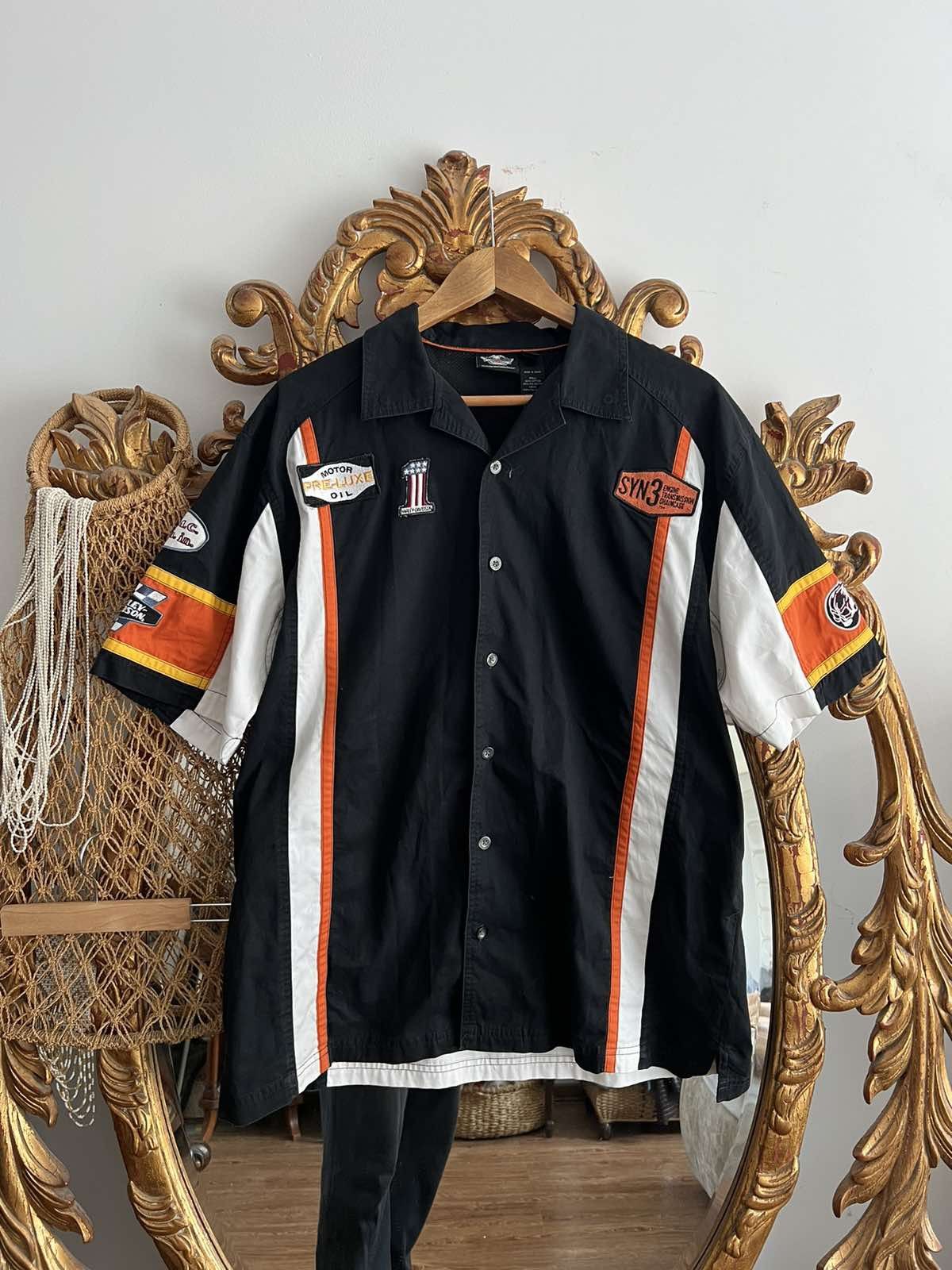 Harley Davidson VINTAGE Harley-Davidson Button-Up Shirt Racing Short Sleeve Size US L / EU 52-54 / 3 - 1 Thumbnail