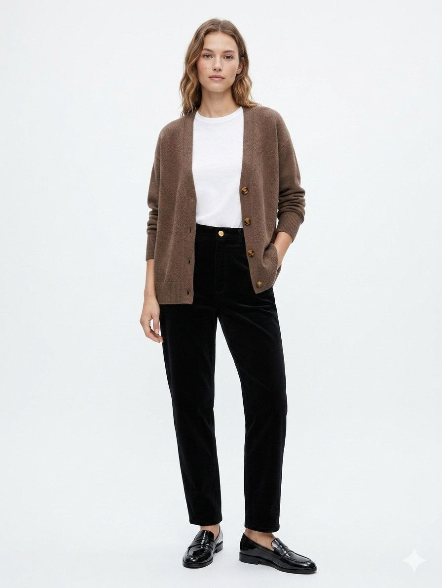 St. John St. John Sport Marie Gray Velvet Straight Leg Pants Size 30" / US 8 / IT 44 - 2 Thumbnail