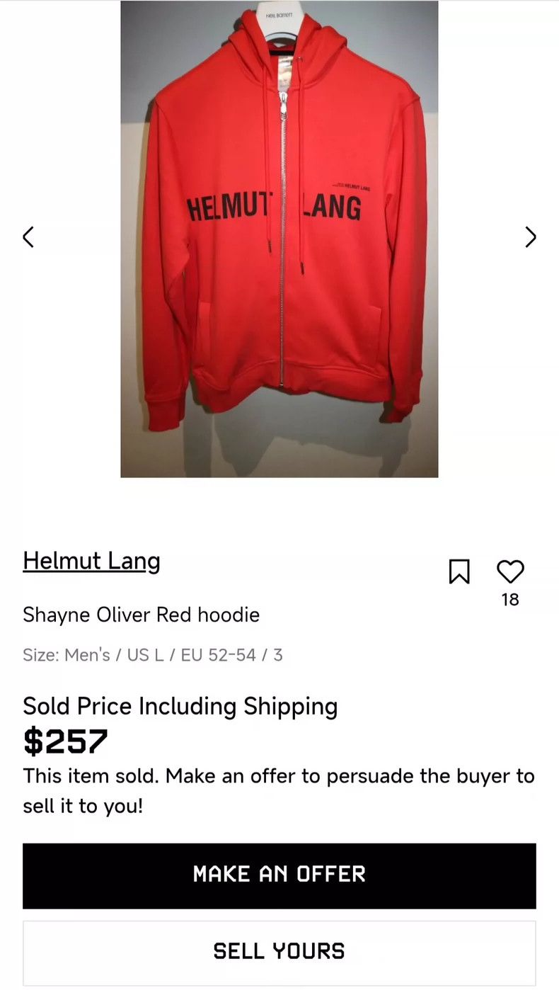Helmut Lang HELMUT LANG Red slogan hoodie Size M / US 6-8 / IT 42-44 - 6 Thumbnail