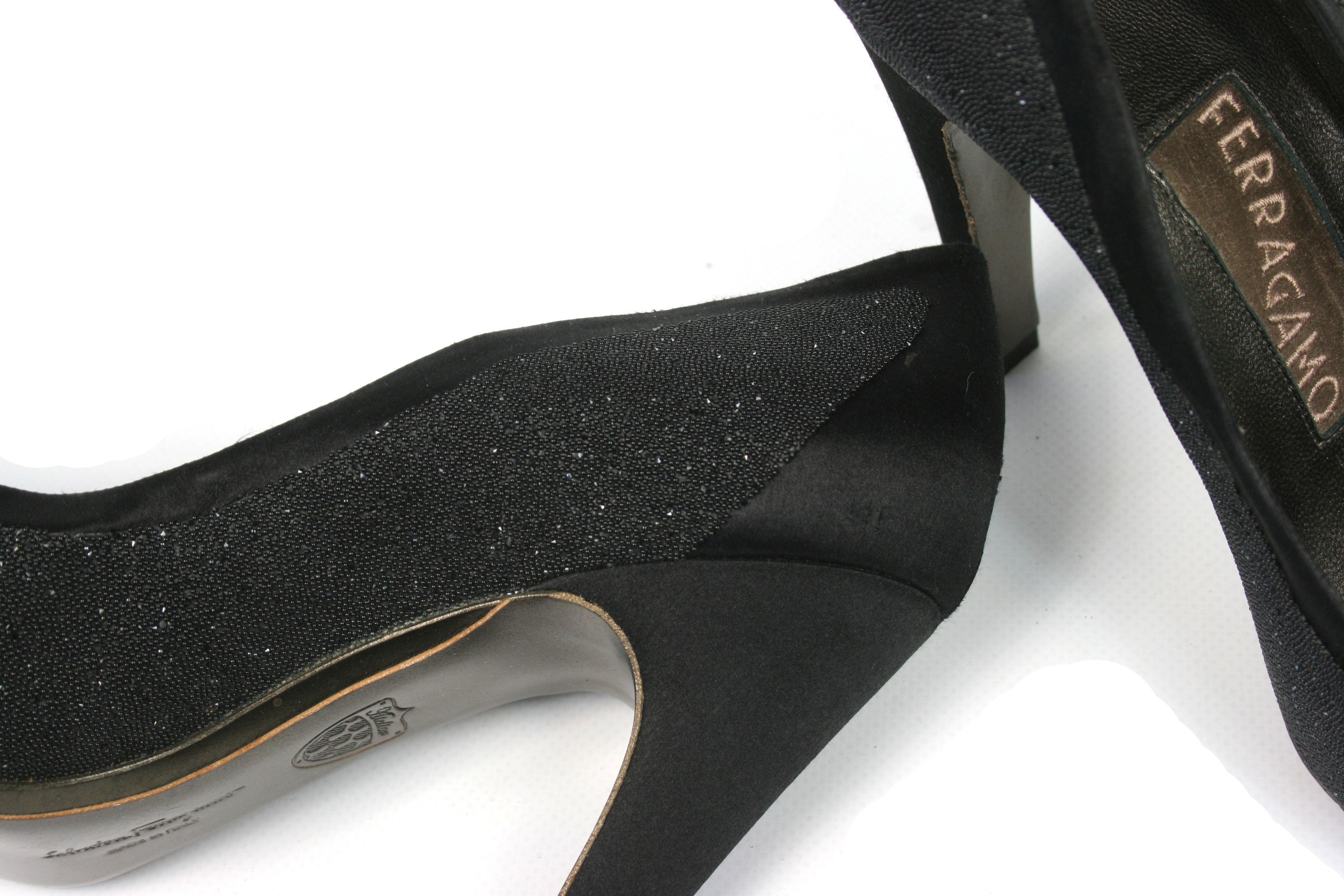 Salvatore Ferragamo Satin Beads Heels Size US 9 / IT 39 - 8 Thumbnail