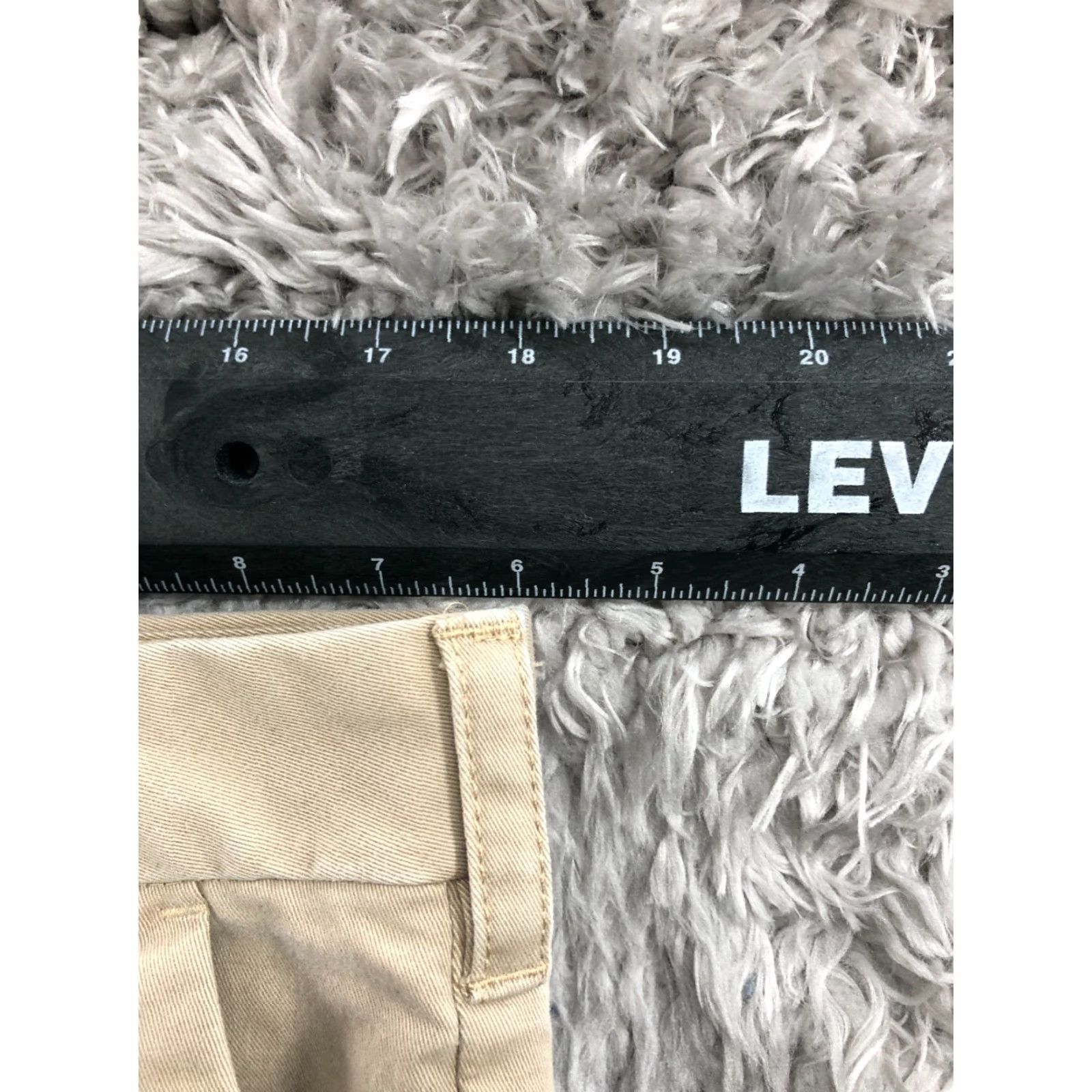 Izod Izod Chino Pants Mens Size 34x34 Beige Straight Rise Mid 34 Inseam 5-Pocket Solid Zipper Button Logo Regular Knit Polyester Blend Front Flat Front Size US 34 / EU 50 - 2 Thumbnail