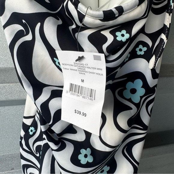 Cotton On NWT COTTON ON BODYCON GATHERED HALTER MINI DRESS AQUA WAVE M Size M / US 6-8 / IT 42-44 - 4 Thumbnail