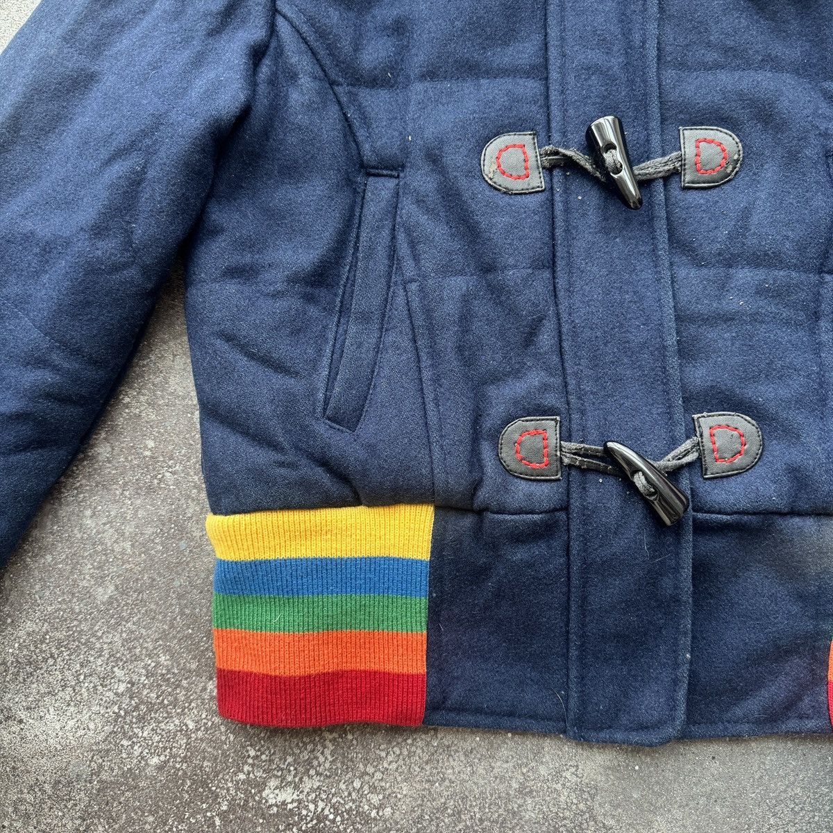 Coogi Coogi Vintage Y2K Faux Fur Hooded Wool Bomber Jacket Size M / US 6-8 / IT 42-44 - 7 Thumbnail