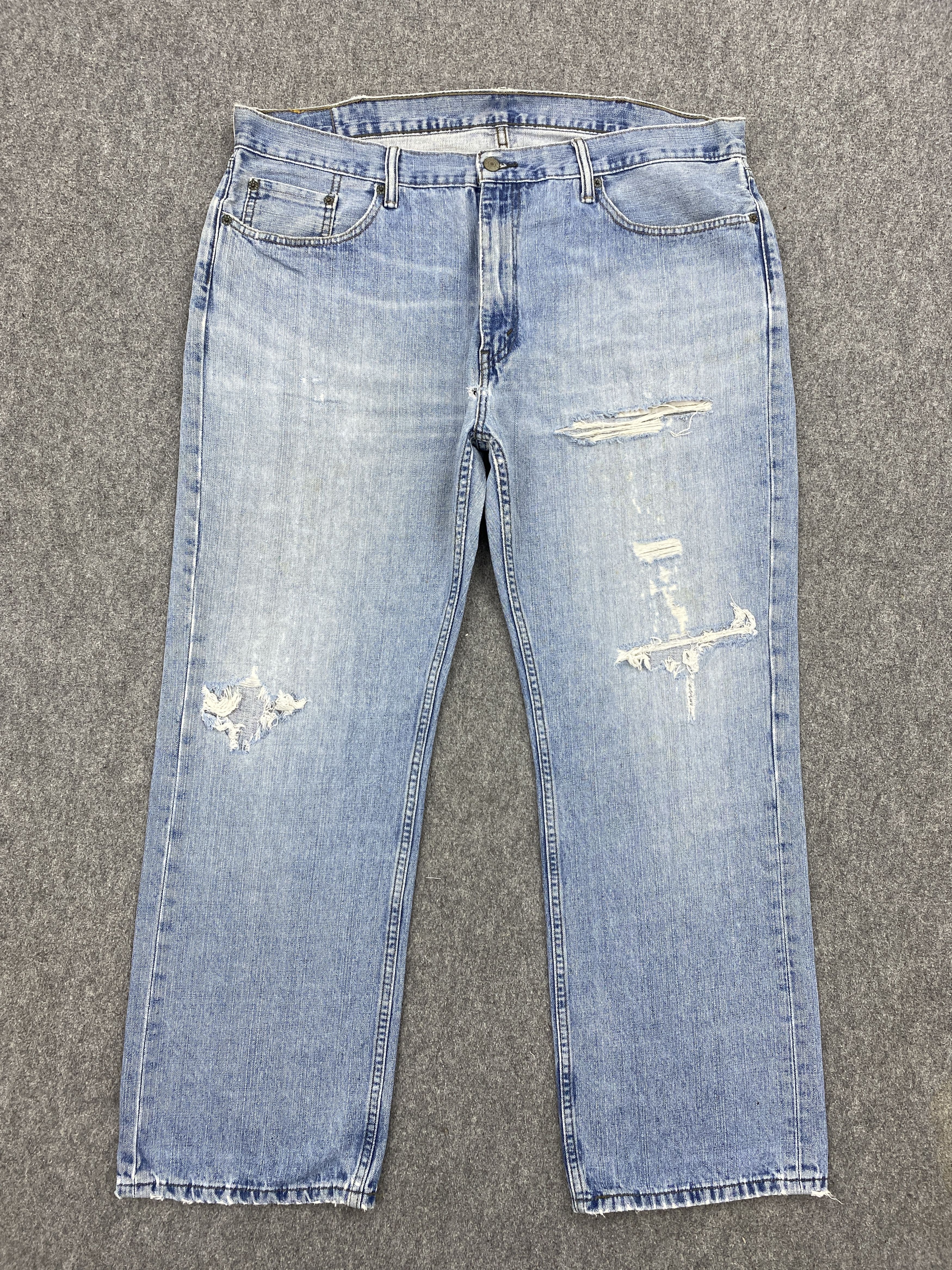 image of Levis 559 Distressed Jeans in Blue Denim, Men's (Size 40)