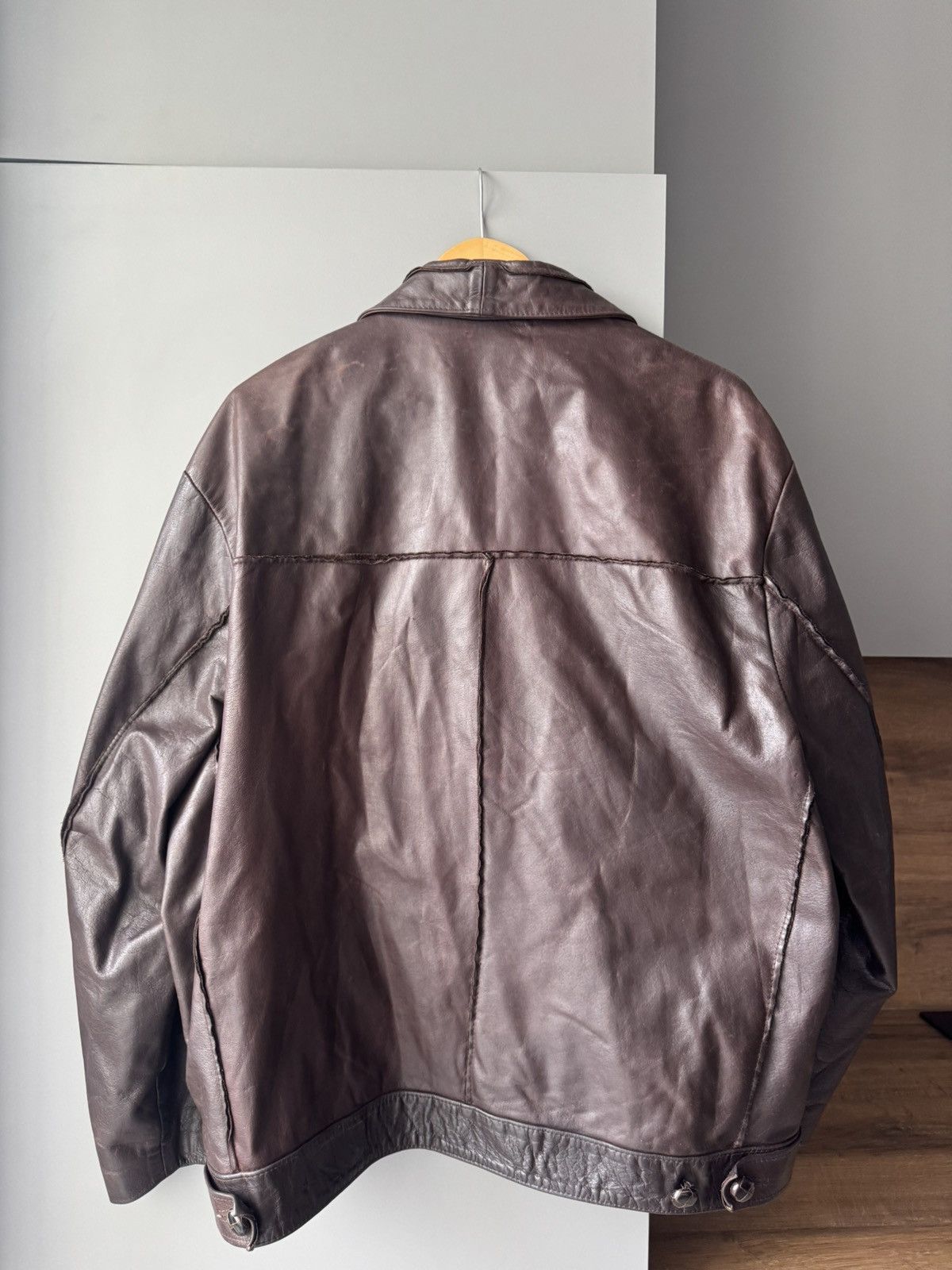 Hysteric Glamour Vintage Avant-Garde Brown/Burgundy Leather Jacket Y2K Punk Size US L / EU 52-54 / 3 - 4 Thumbnail
