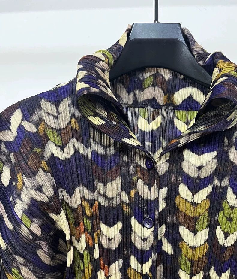 Issey Miyake Issey Miyake Wheat ear flower pleated long-sleeved shirt Size XL / US 12-14 / IT 48-50 - 8 Thumbnail