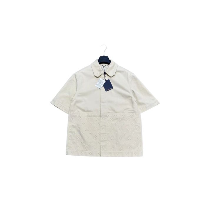 Rare Louis Vuitton Rainbow Monogram Short-Sleeved Denim Shirt