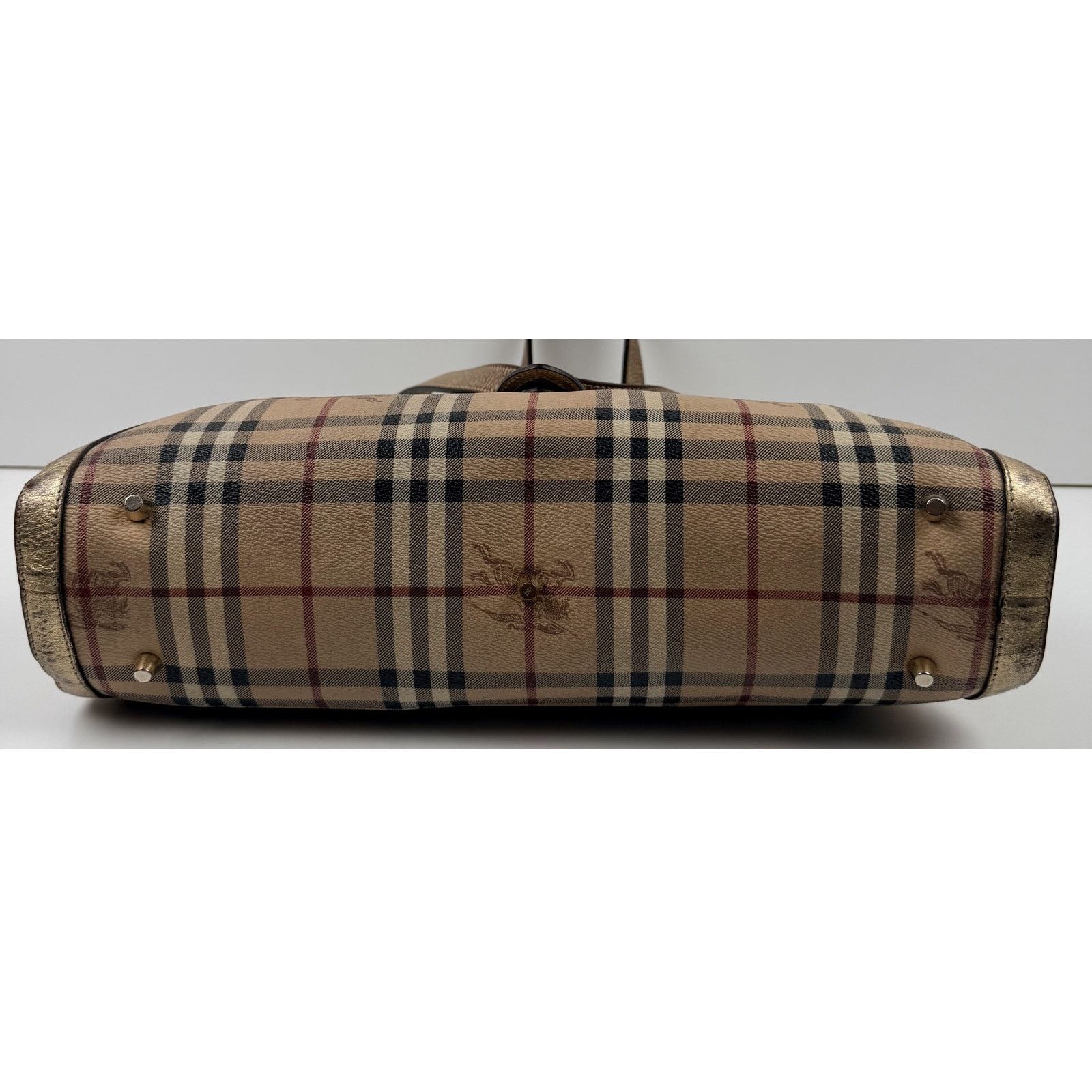 Burberry Burberry Burberry Haymarket Check Gold Coated Bag Size ONE SIZE - 6 Thumbnail