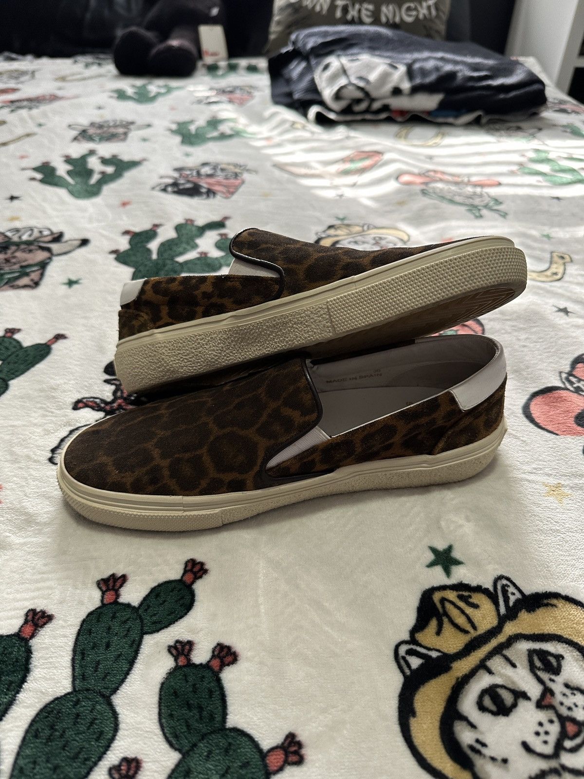Saint Laurent Paris Leopard Slip-On Sneakers Size US 6 / IT 36 - 4 Thumbnail