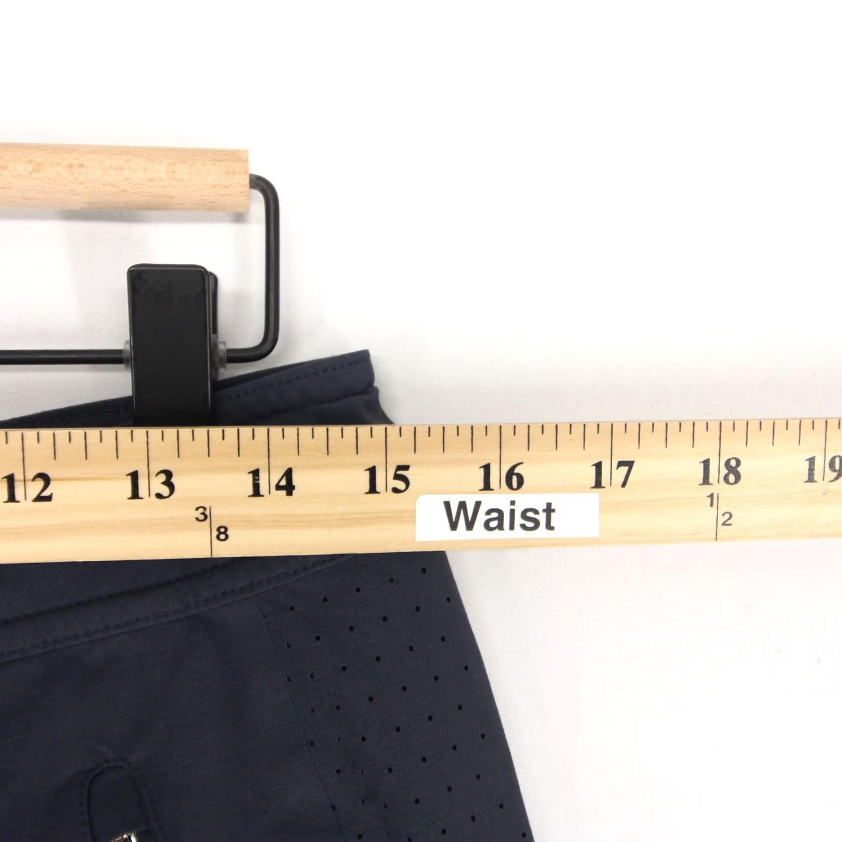 Vintage Mack Weldon Hybrid Shorts Mens S Navy Blue Perforated Stretch Board Swim Size US 29 - 3 Thumbnail