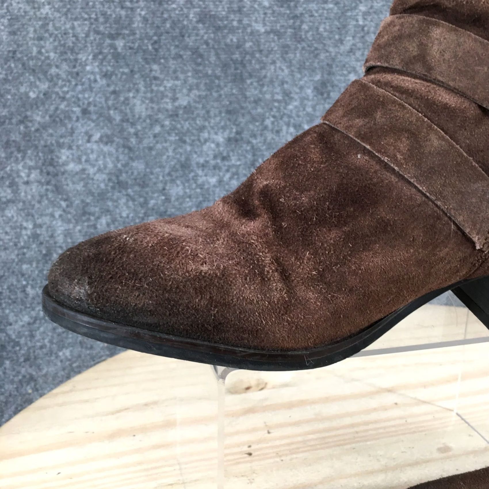 Clarks Clarks Boots Womens 8 Ankle Biker Buckles Distressed Leather Brown Size US 8 / IT 38 - 5 Thumbnail